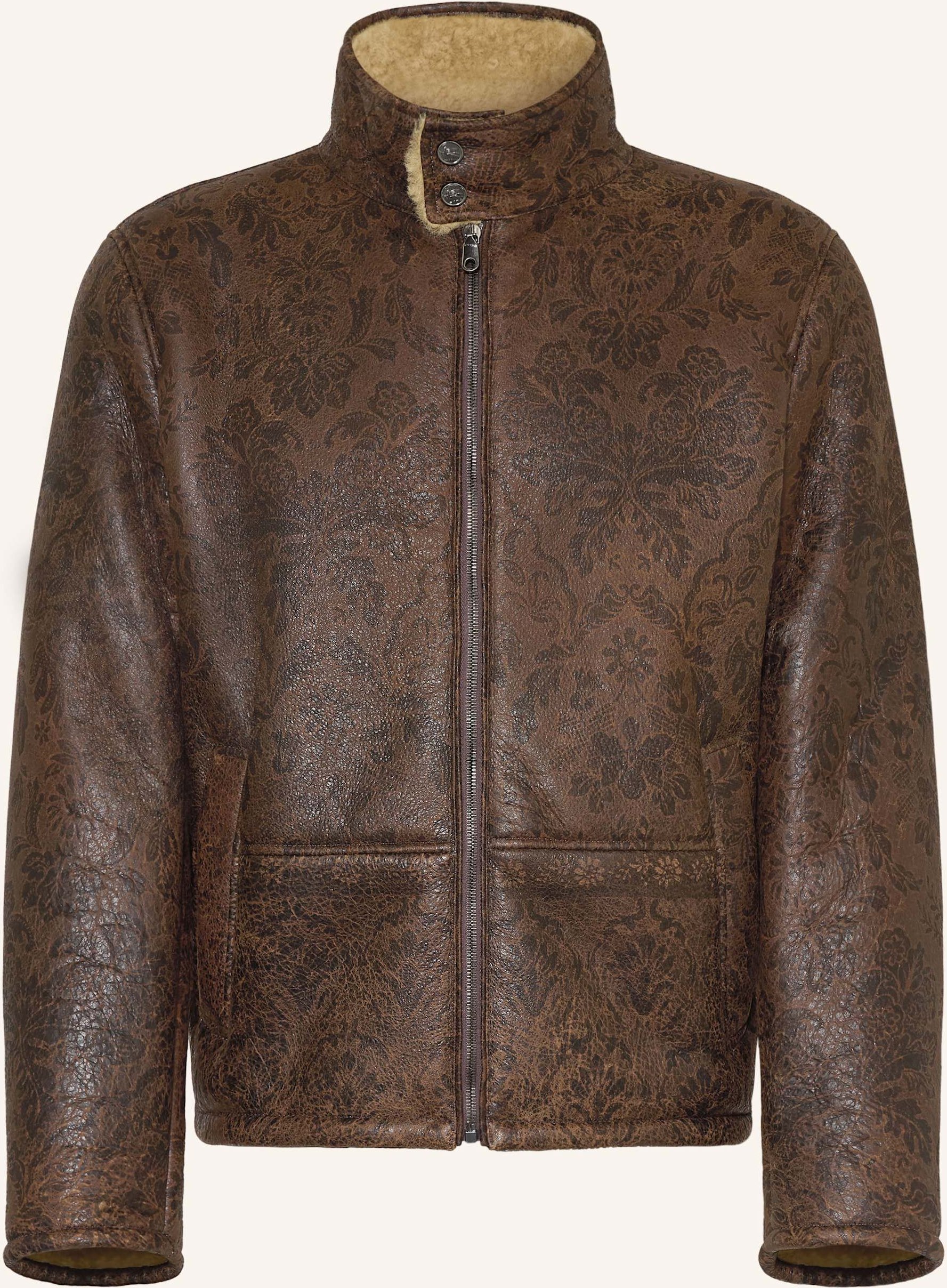 Etro Lederjacke braun