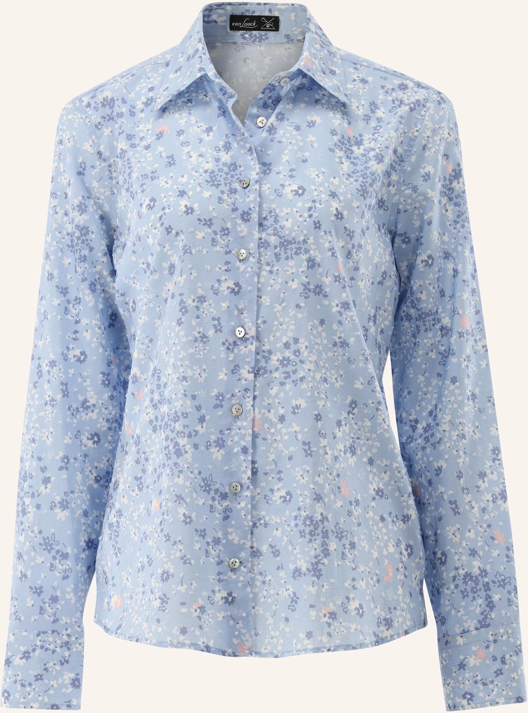 Van Laack Bluse Modern Fit blau