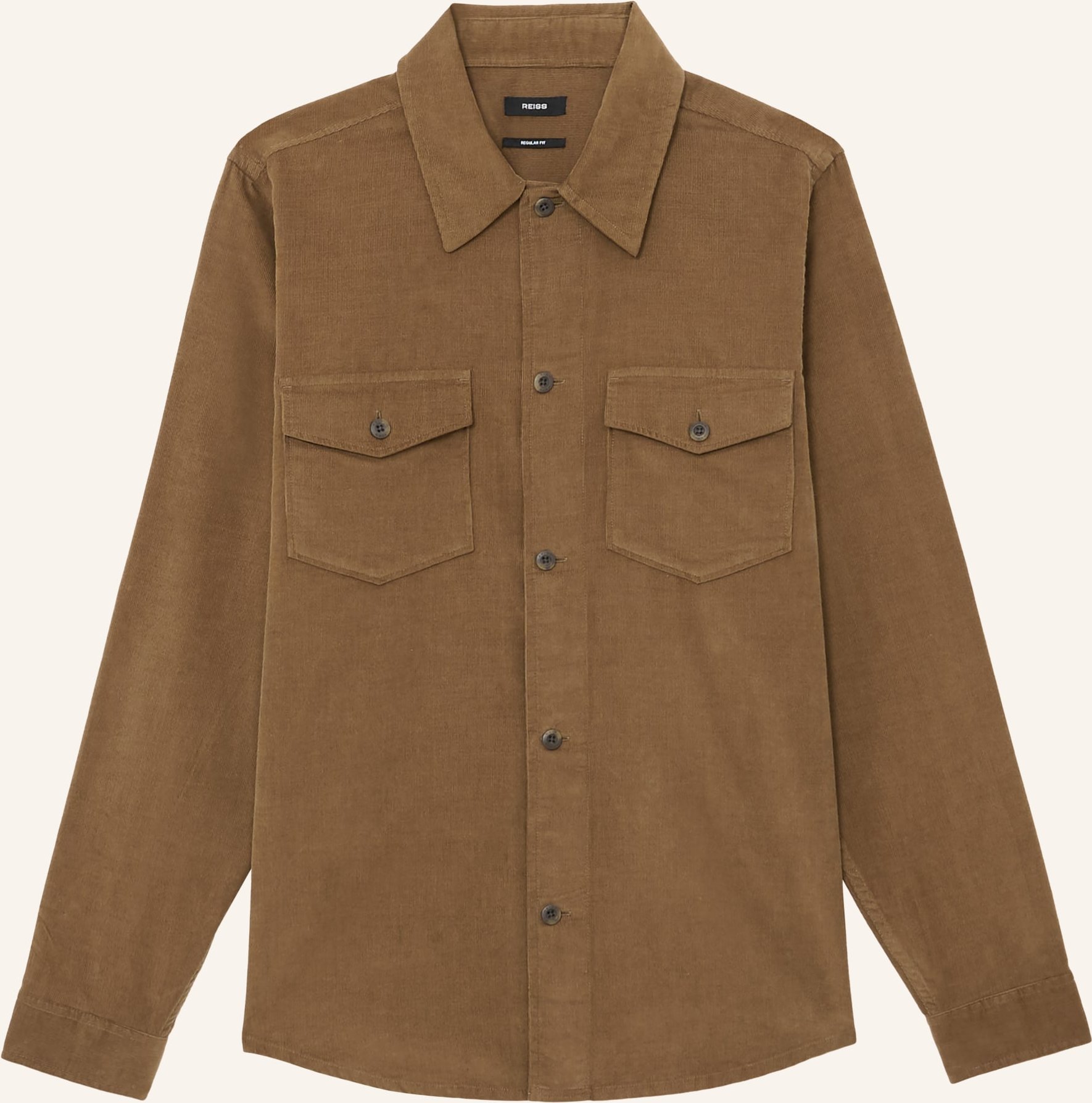 Reiss Cord-Overshirt Kai braun