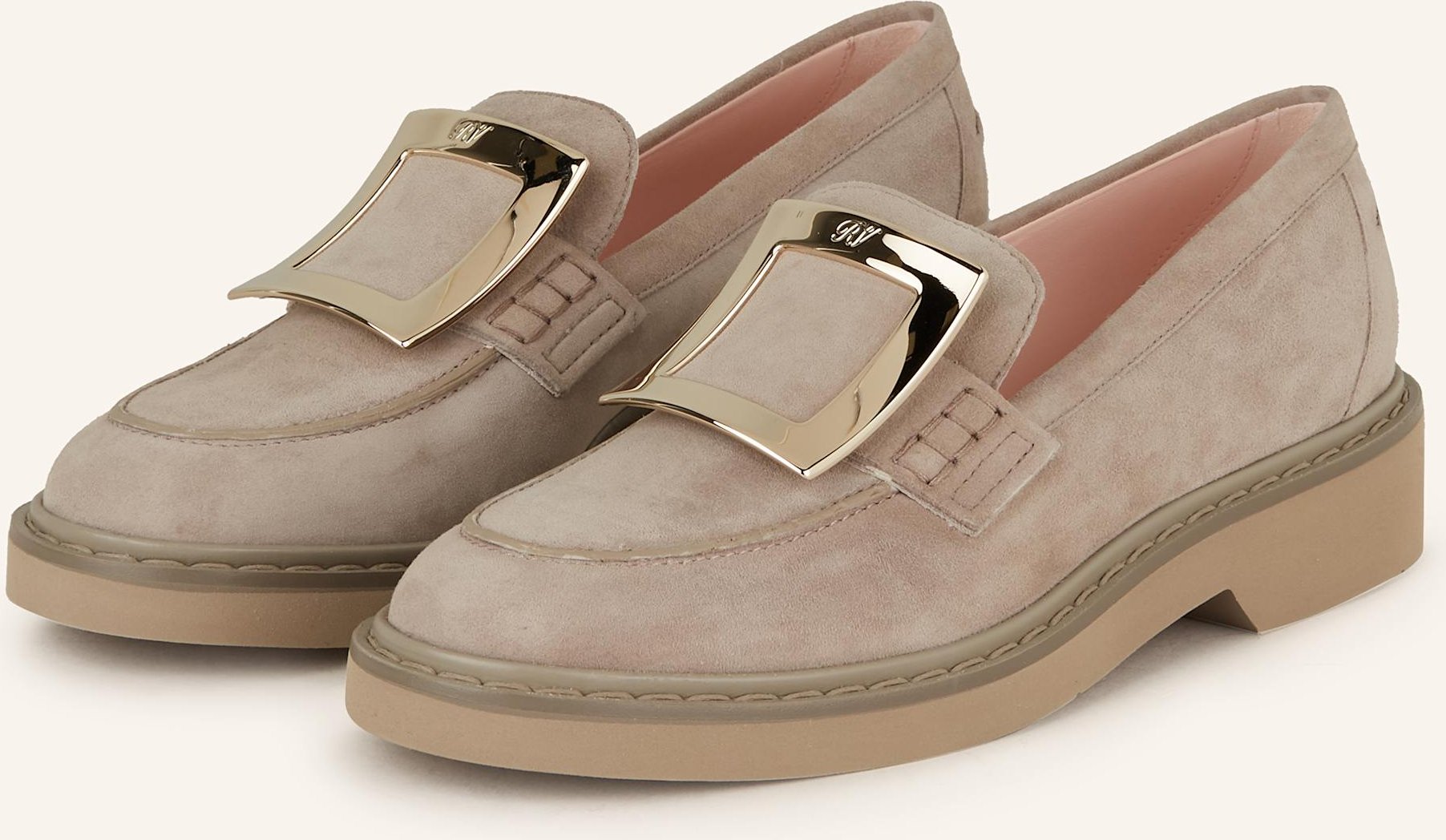 Thumbnail - Roger Vivier Loafer Viv' Rangers grau