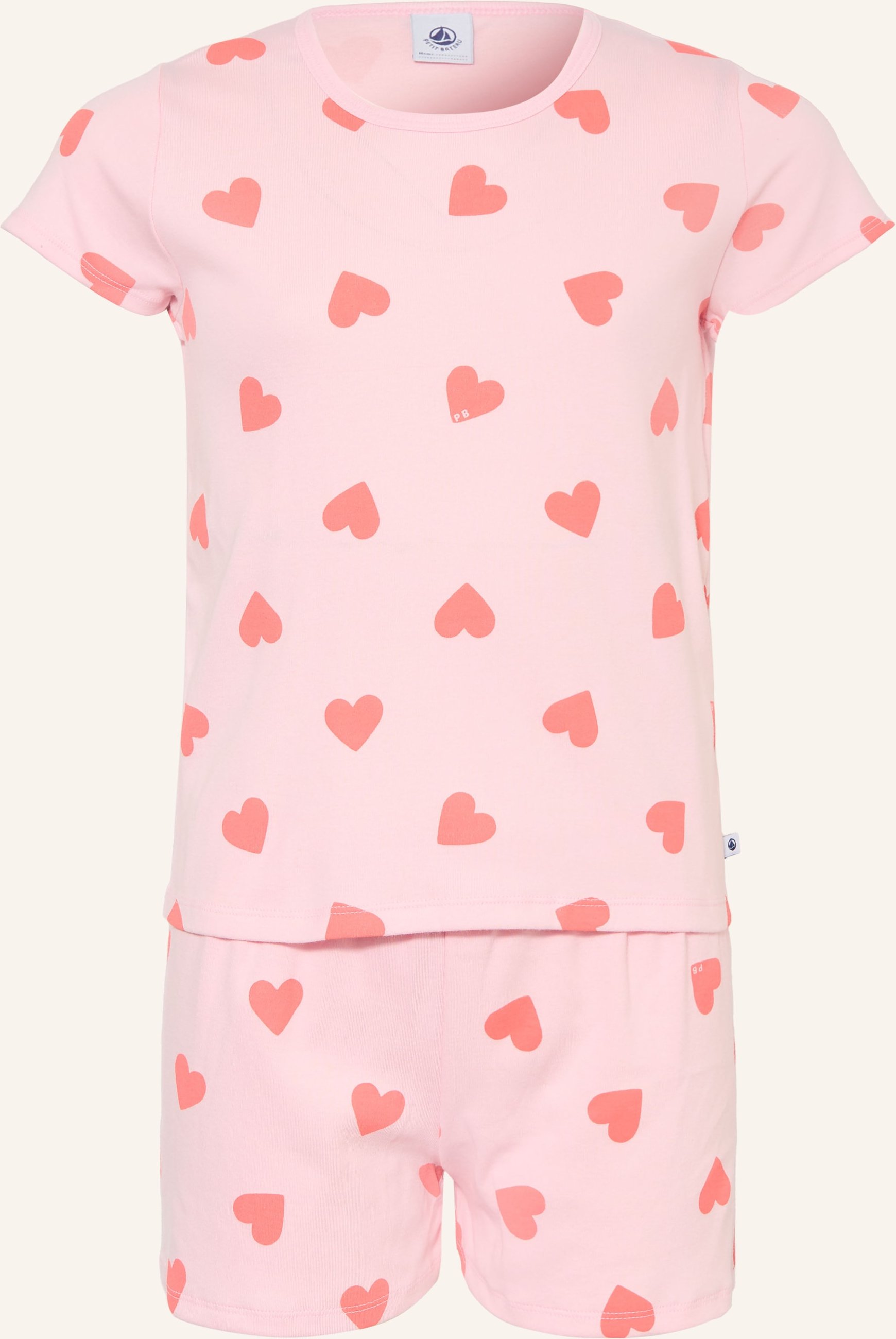 Petit Bateau Shorty-Schlafanzug pink