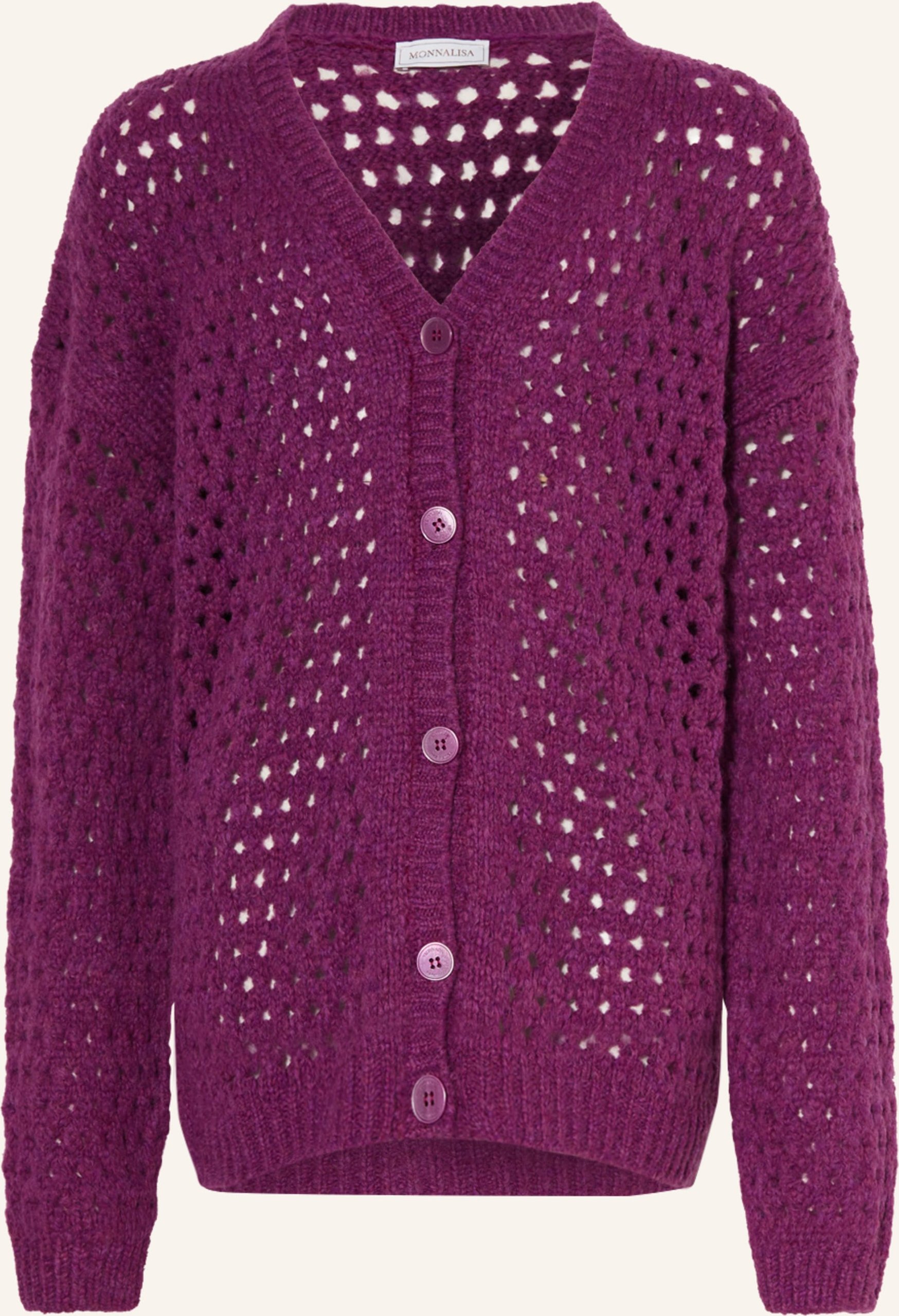 Monnalisa Strickjacke Mit Pailletten lila