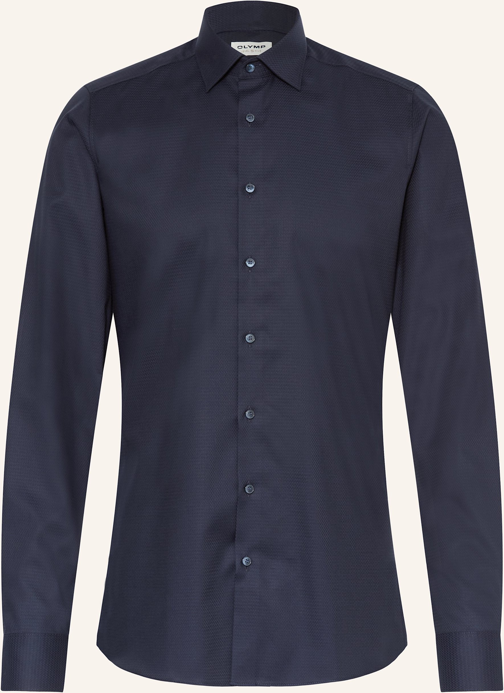 Olymp Hemd Level Five Body Fit Mit Extralangem Arm blau