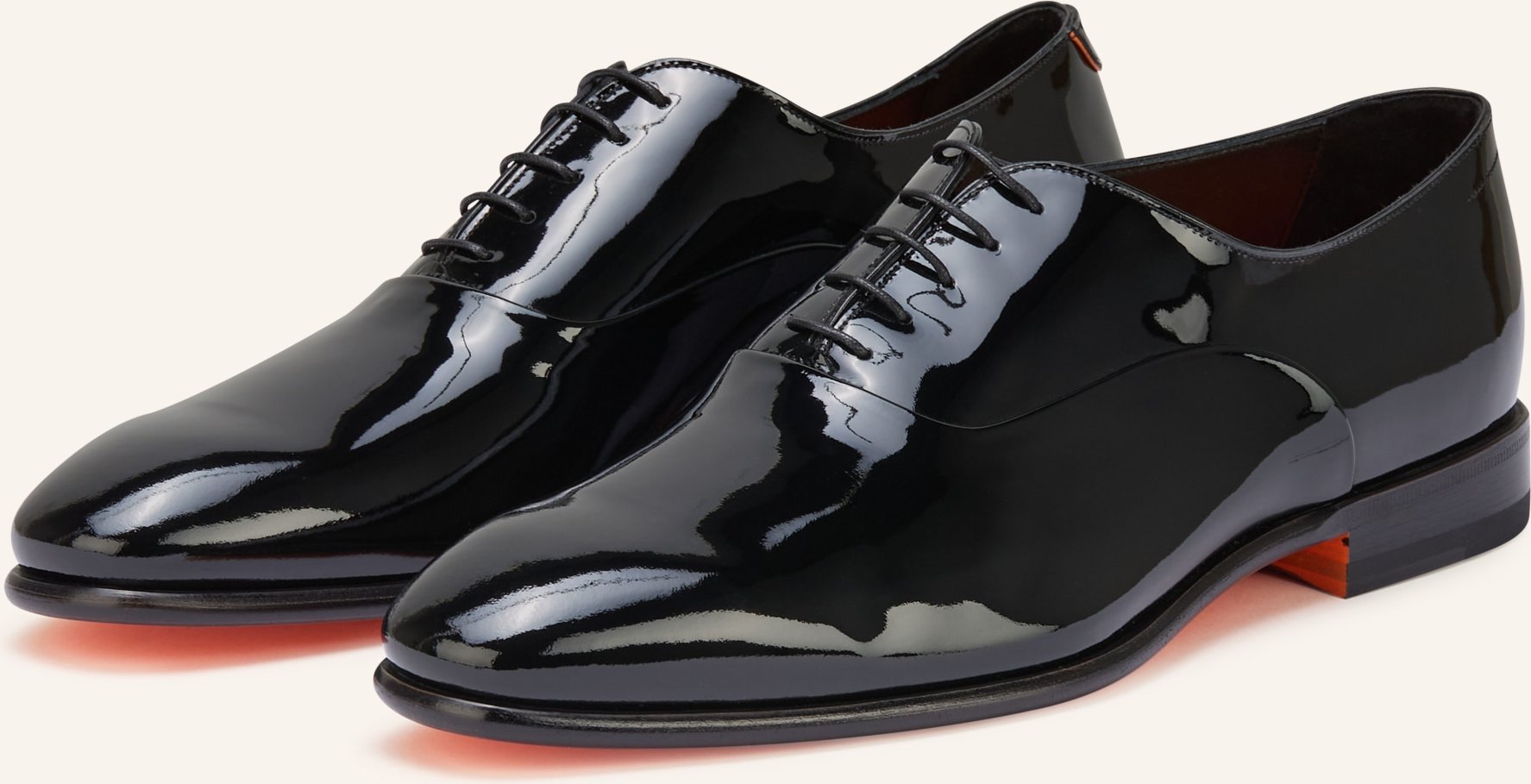 Santoni Lackschnürer Nova schwarz