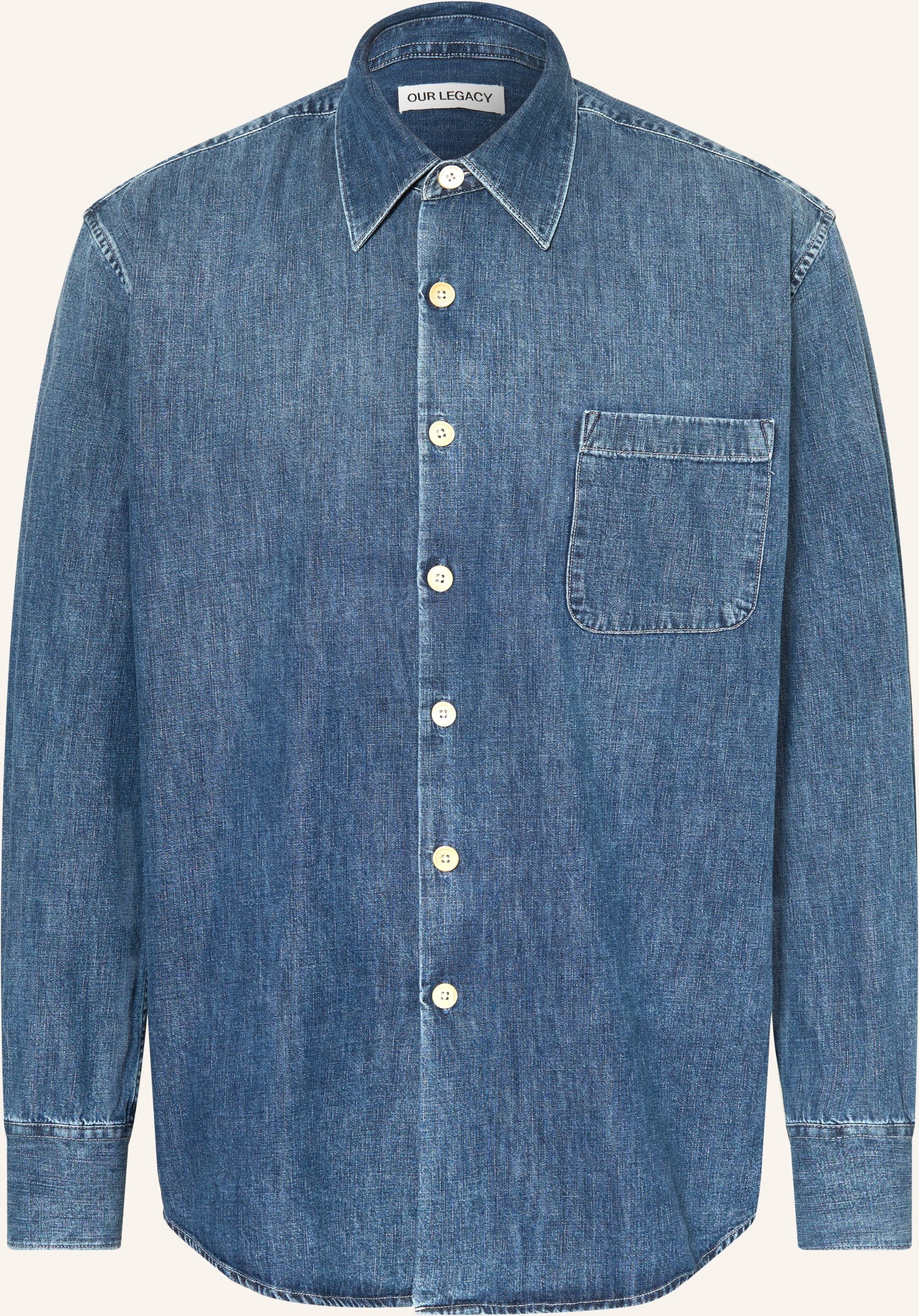 Our Legacy Jeanshemd Above Comfort Fit blau