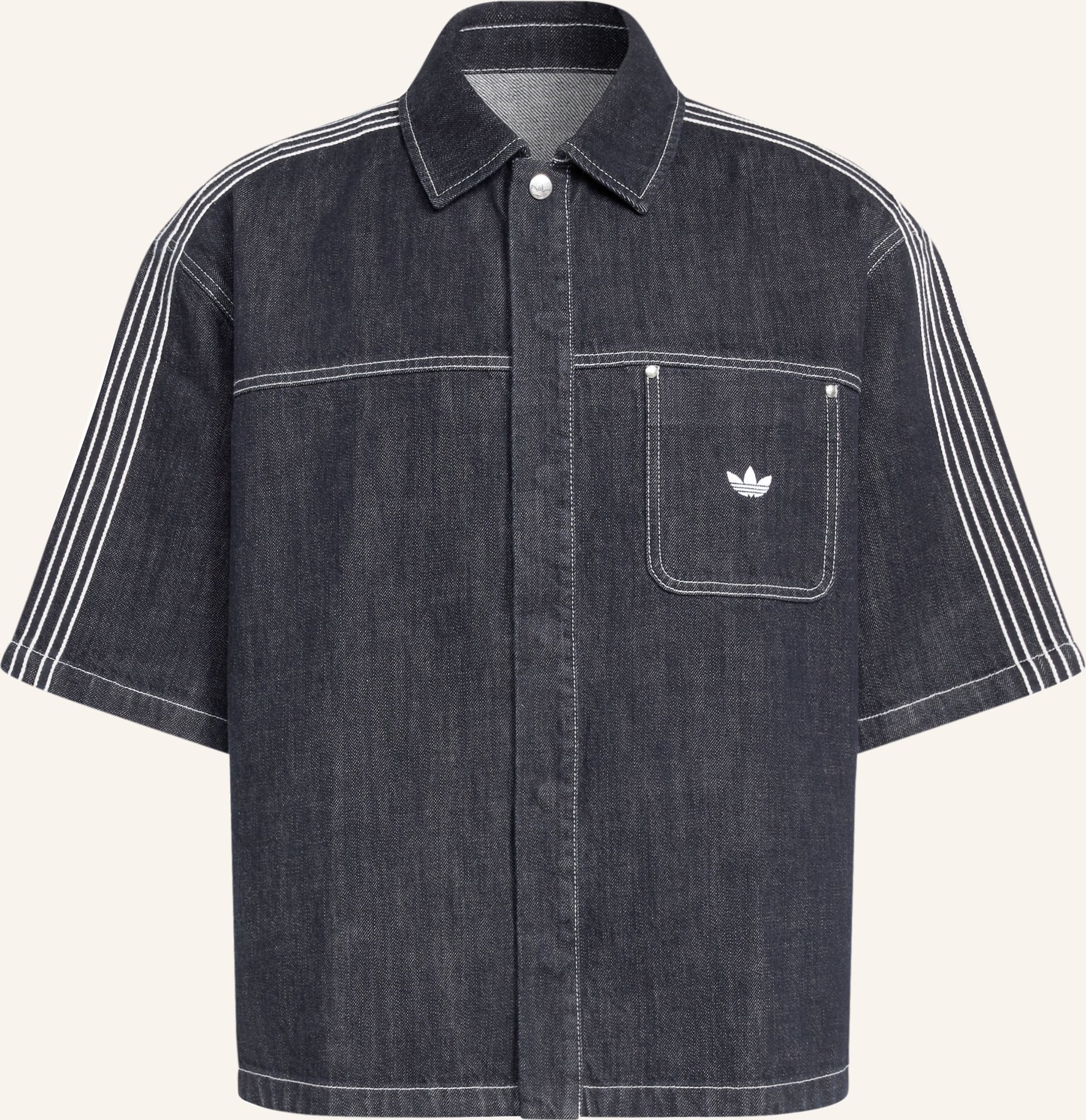 Adidas Originals Jeanshemd Originals Denim Short Sleeve Work Loose Fit blau
