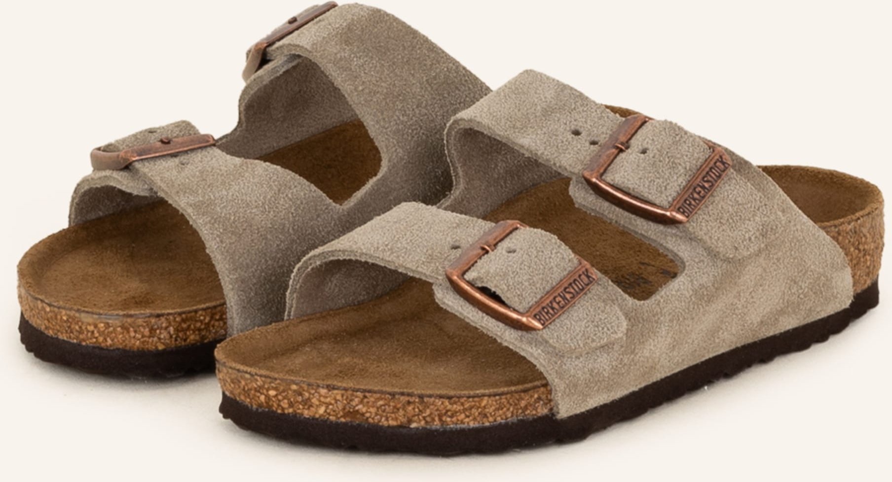Thumbnail - Birkenstock Pantoletten Arizona beige