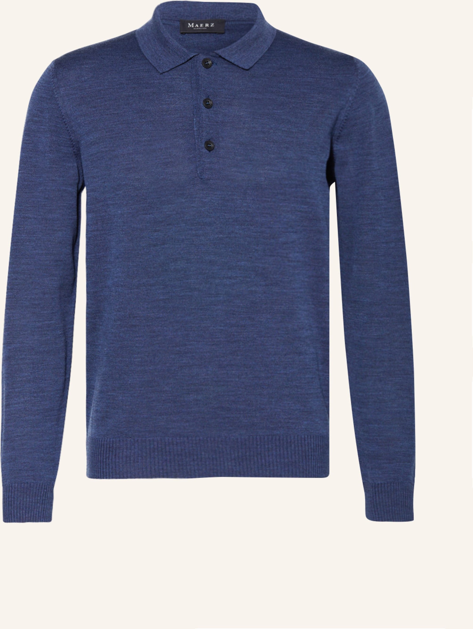 Maerz Muenchen Strick-Poloshirt silber