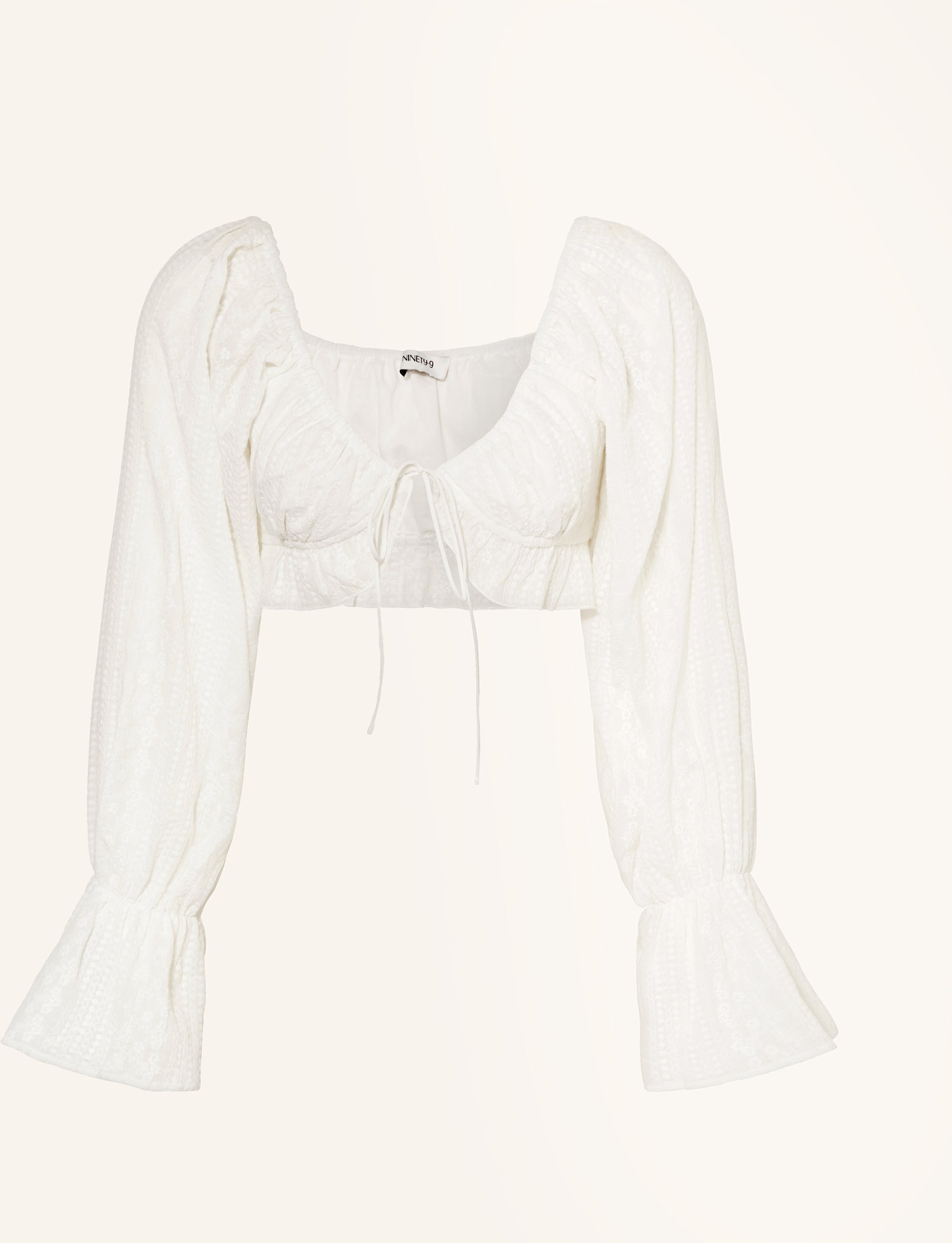 Ninety-9 Cropped-Bluse Sunseeker weiss