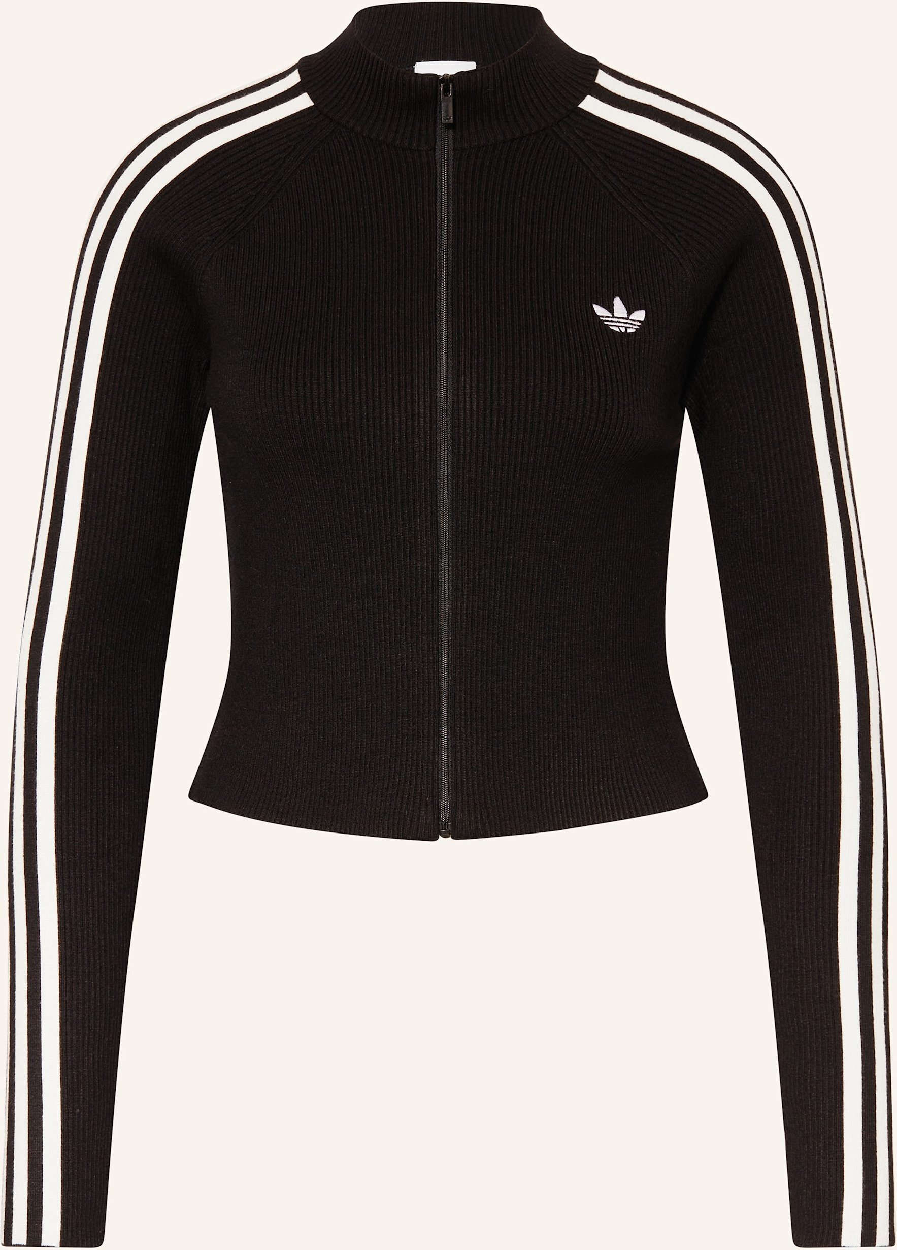 Thumbnail - Adidas Originals Strickjacke Adicolor 3 Stripes Slim Knit schwarz