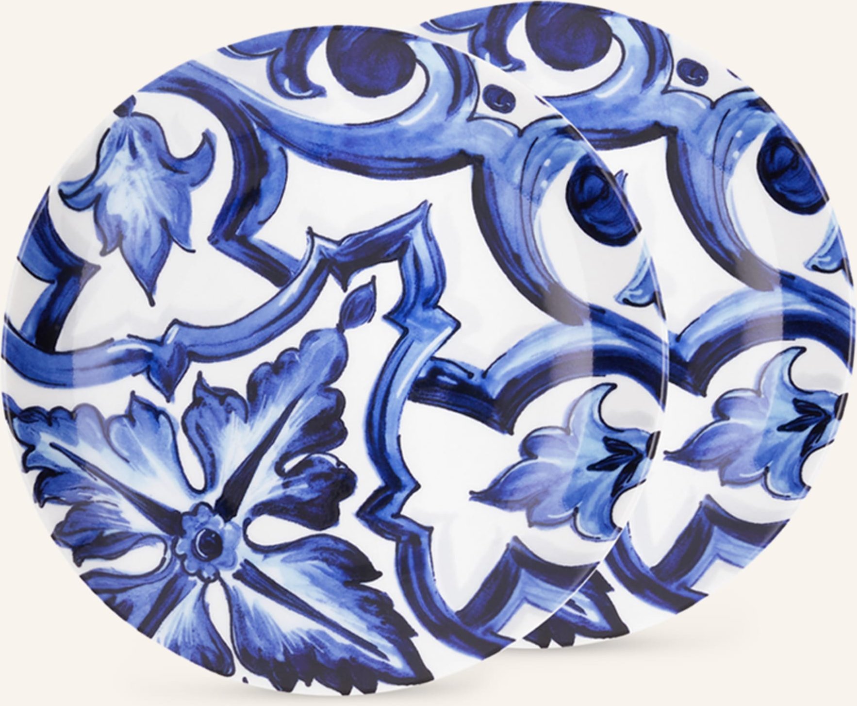 Dolce & Gabbana Casa 2er-Set Desserteller blau