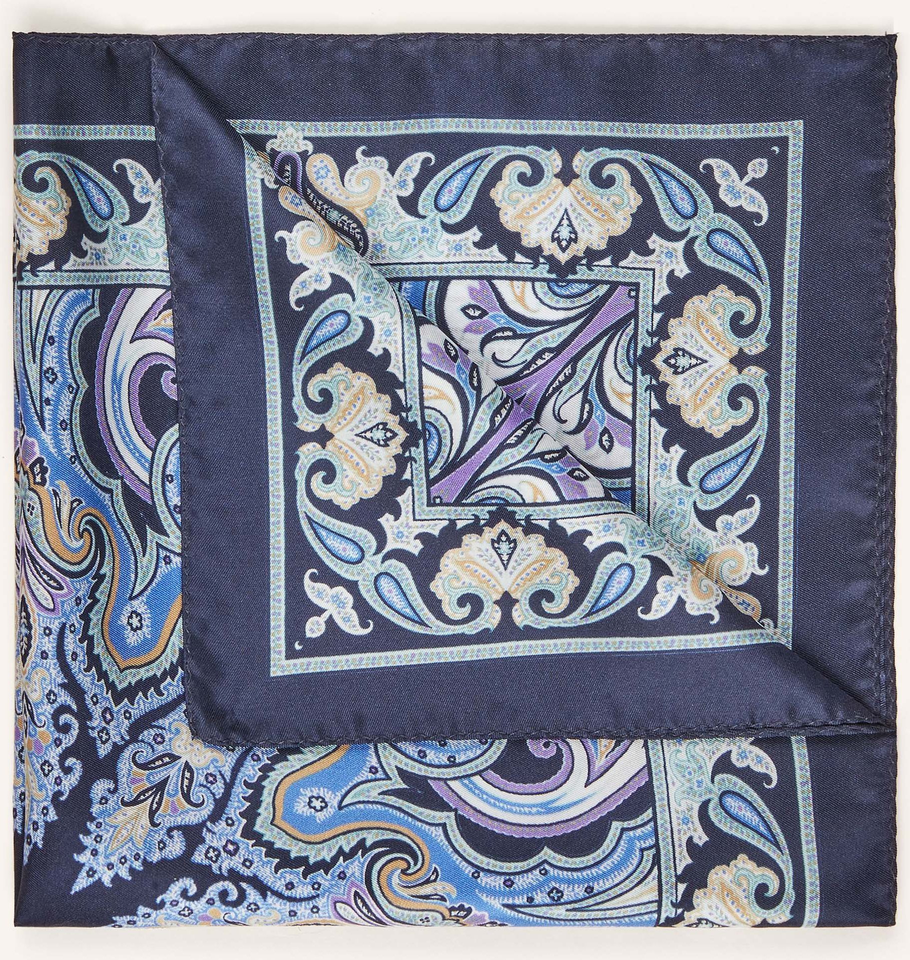 Etro Einstecktuch Aus Seide blau