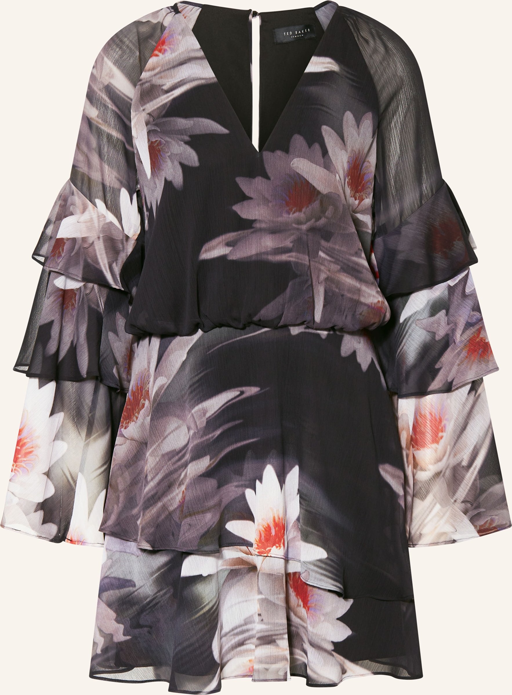 Ted Baker Kleid Nayvie Mit Volants schwarz