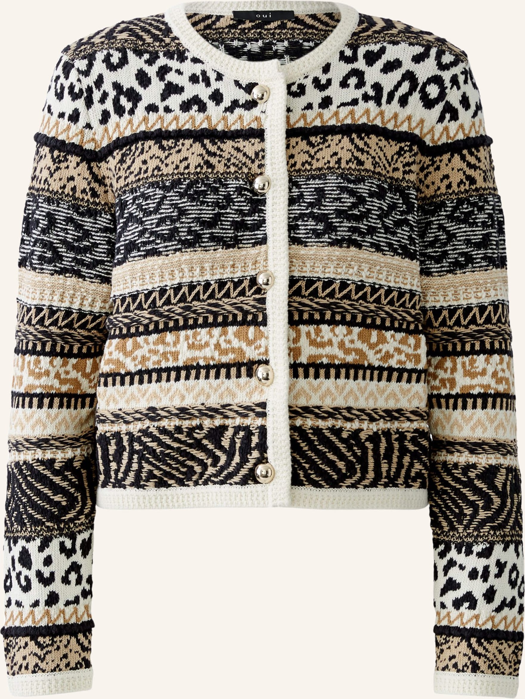 Oui Strickjacke weiss