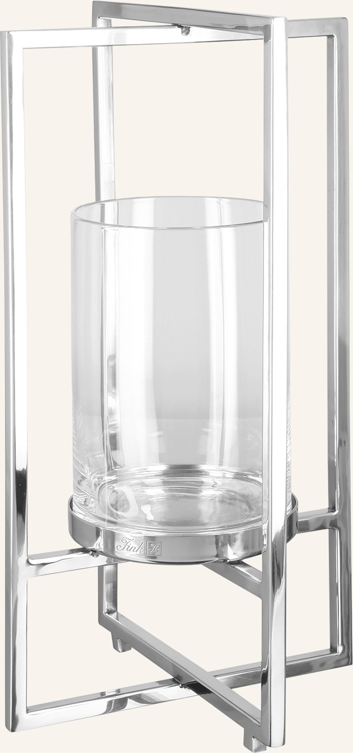 Fink Windlicht Mit Glas Norman silber