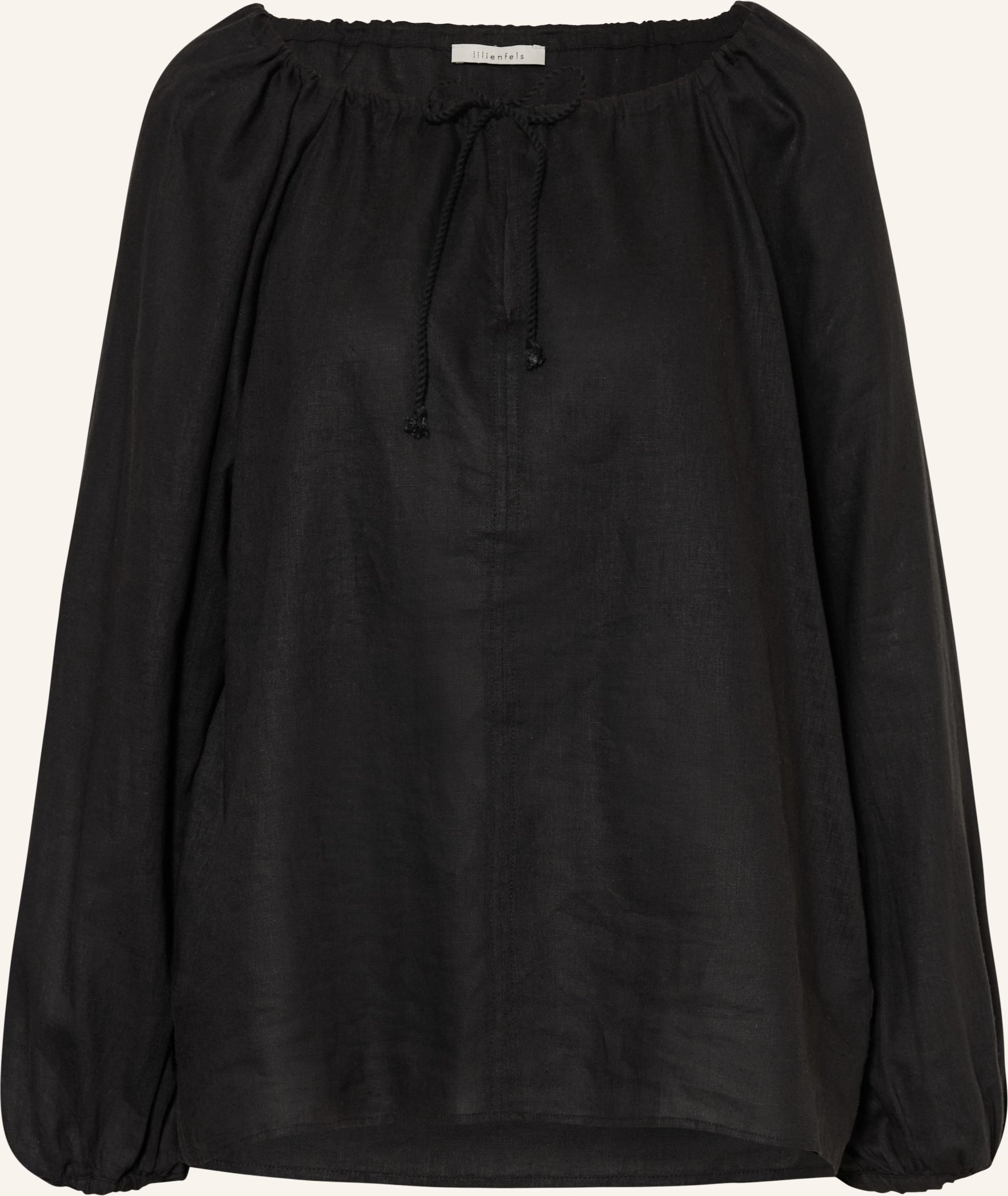 Lilienfels Blusenshirt Mit Leinen schwarz