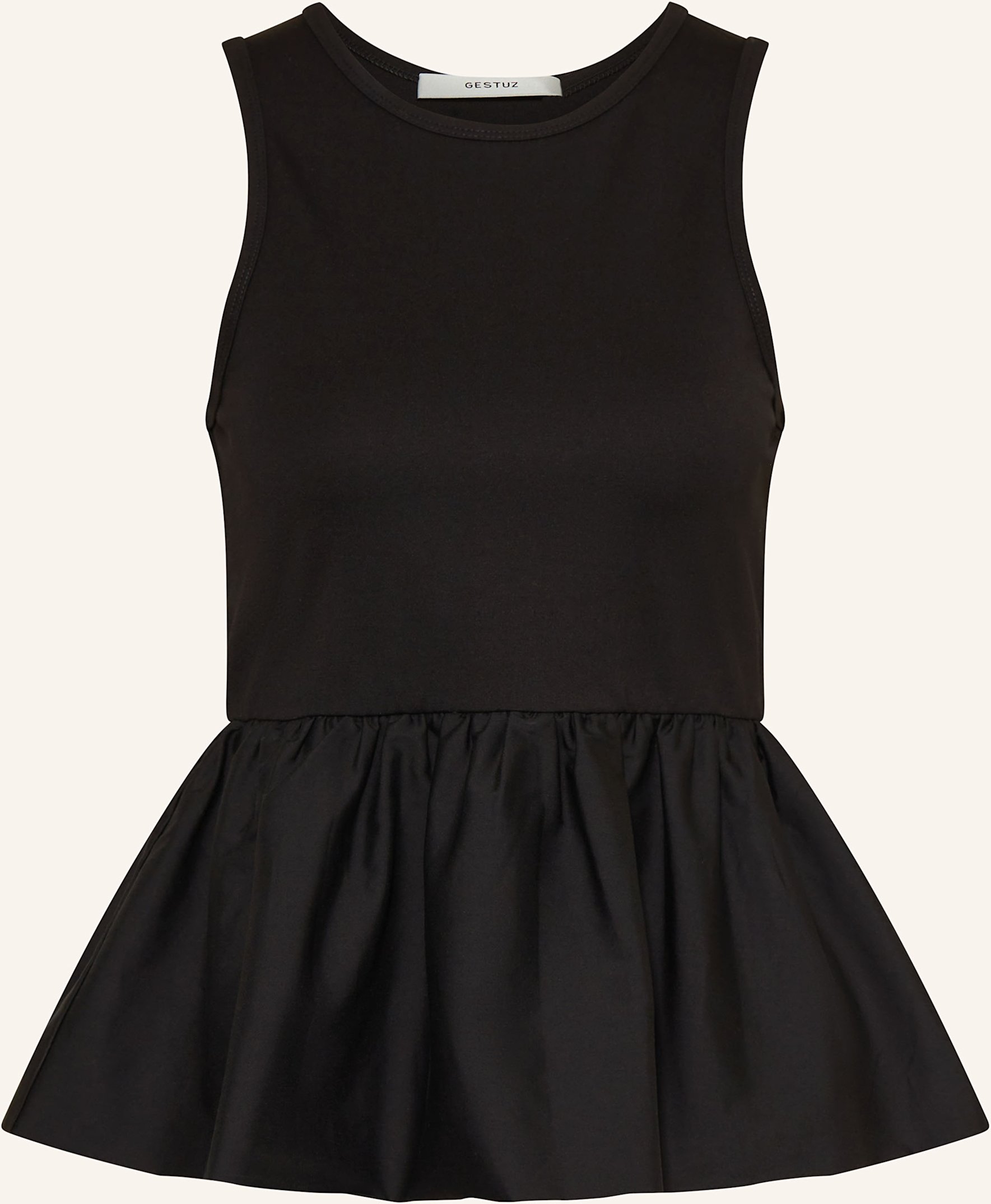 Gestuz Top Gzlanza Im Materialmix schwarz