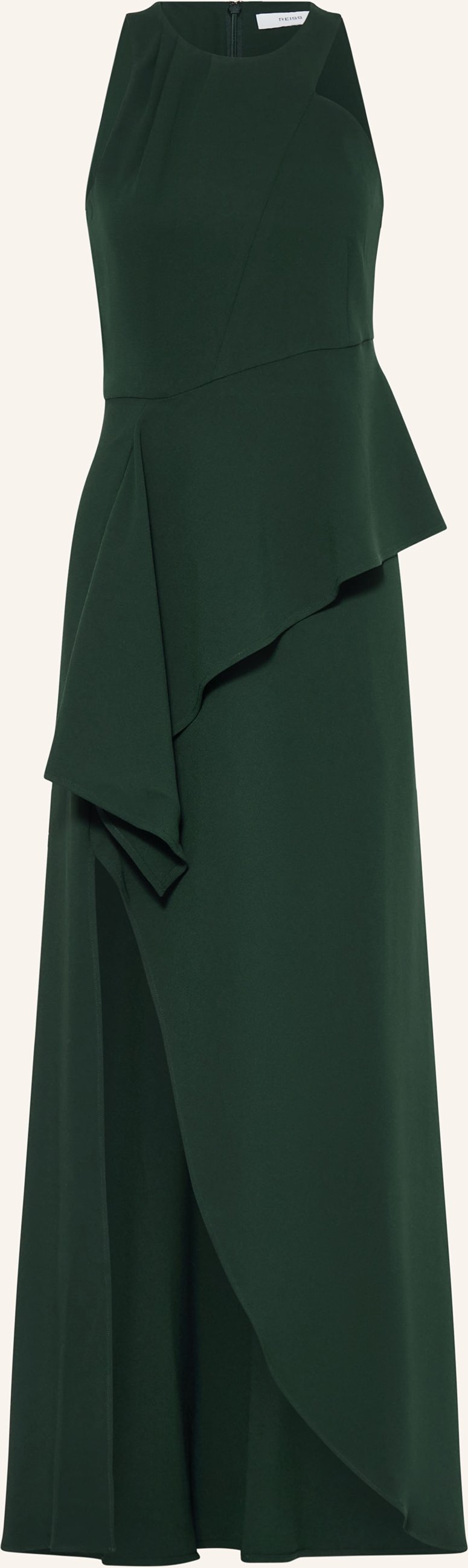 Reiss Kleid Gabriella Mit Volants gruen