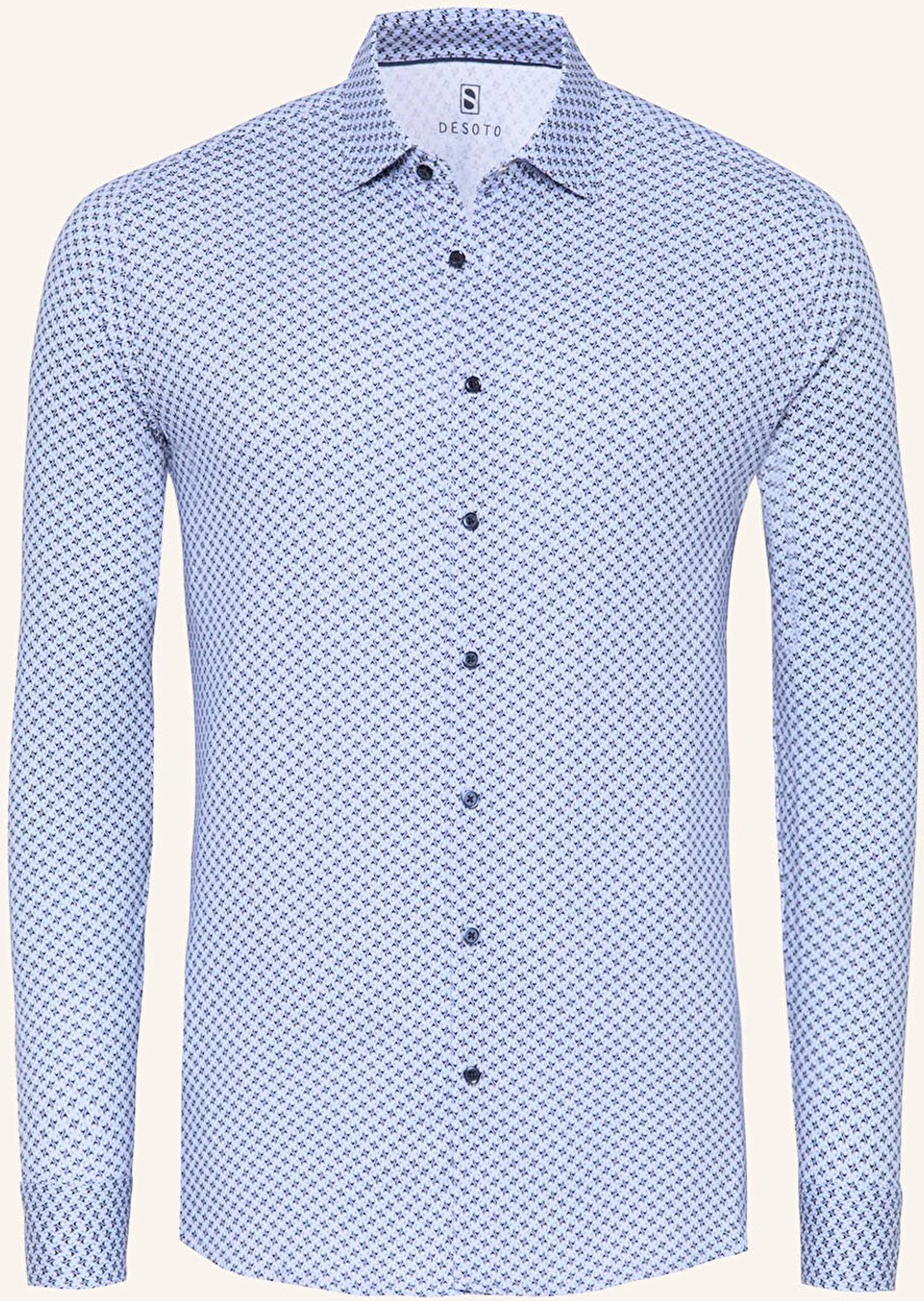 Desoto Jerseyhemd Slim Fit blau