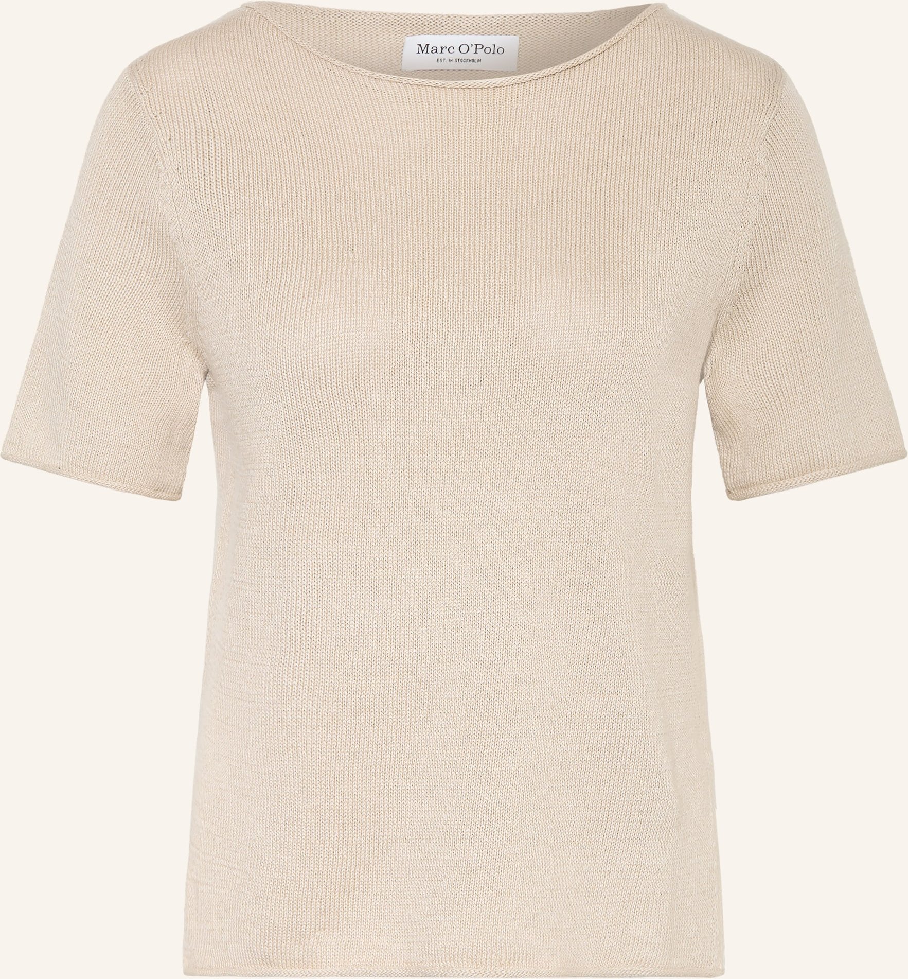Marc O'polo Strickshirt Mit Leinen beige