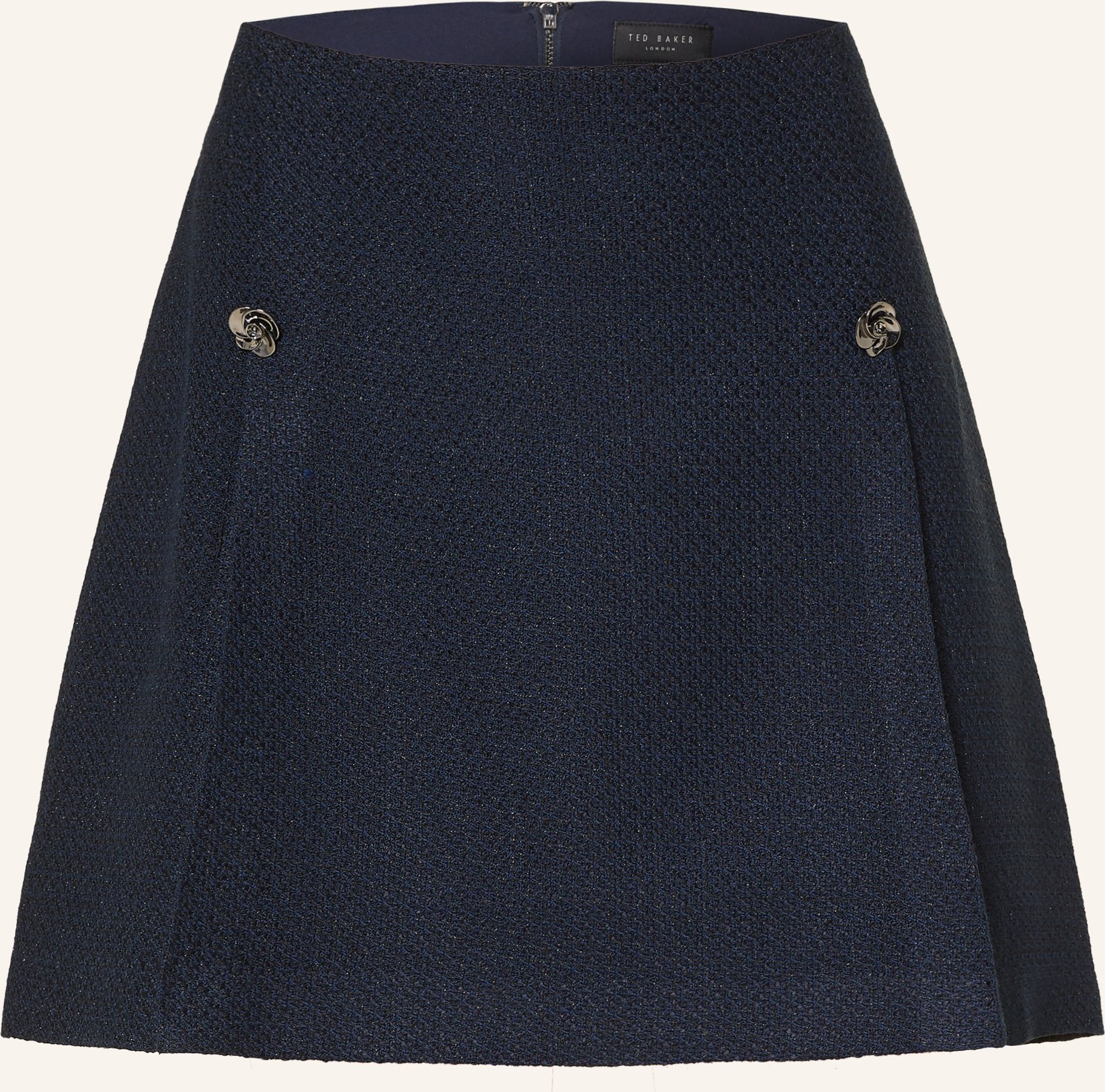 Ted Baker Bouclé-Rock Floxas Mit Glitzergarn blau