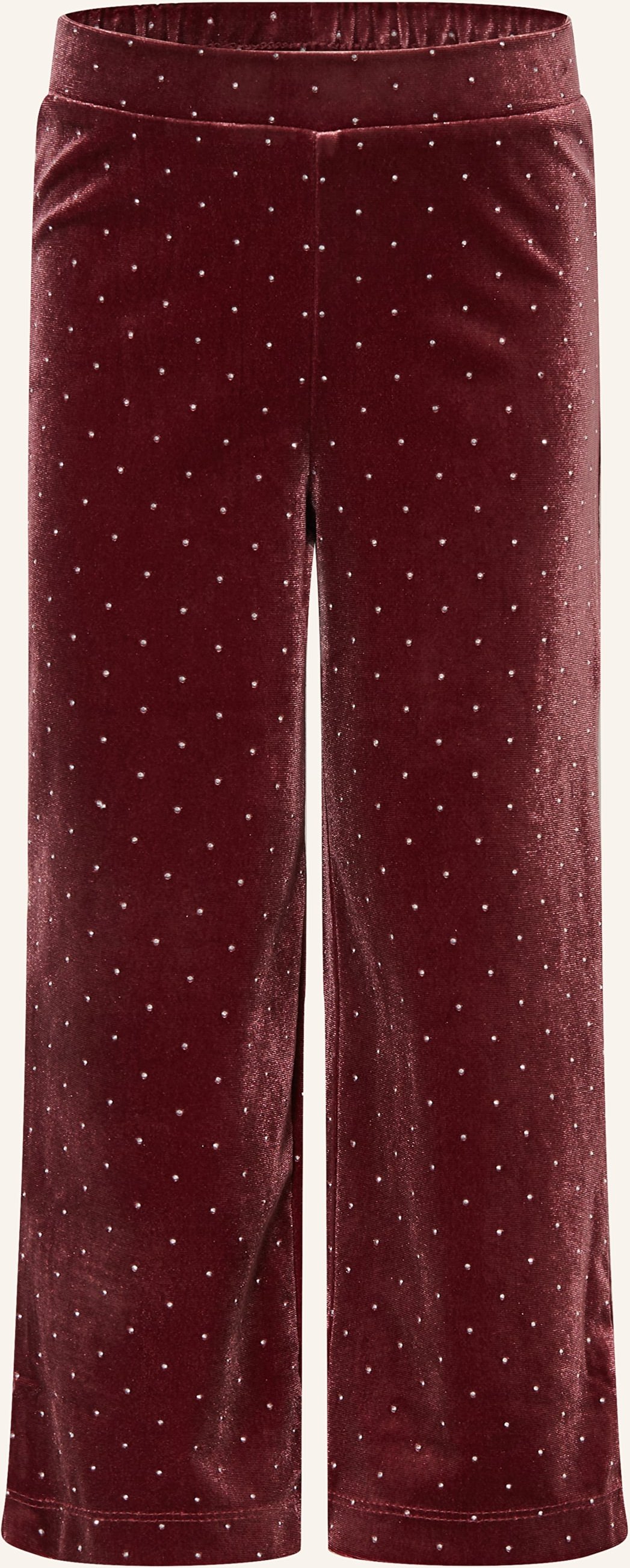 S.Oliver Red Samthose Mit Schmucksteinen rot