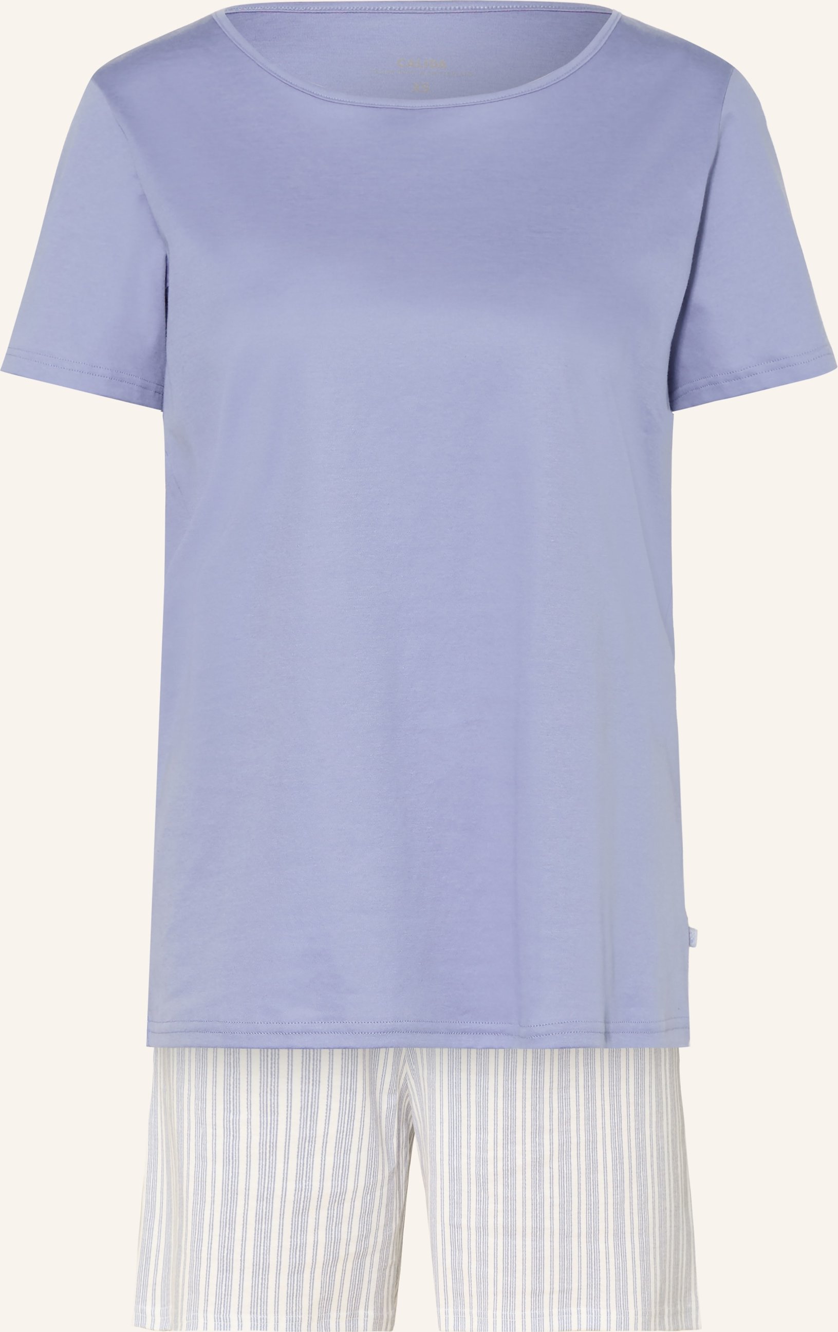 Calida Shorty-Schlafanzug Striped Dreams blau
