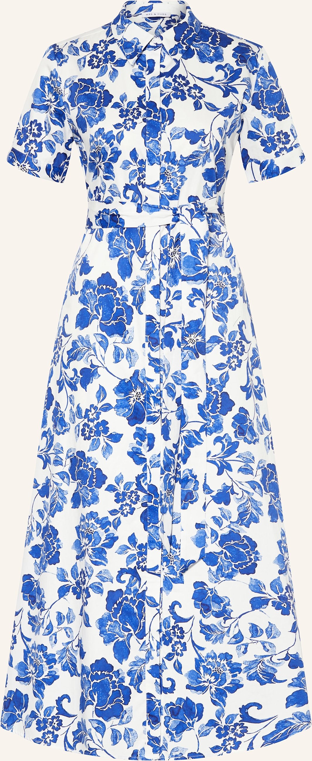 Mrs & Hugs Hemdblusenkleid blau