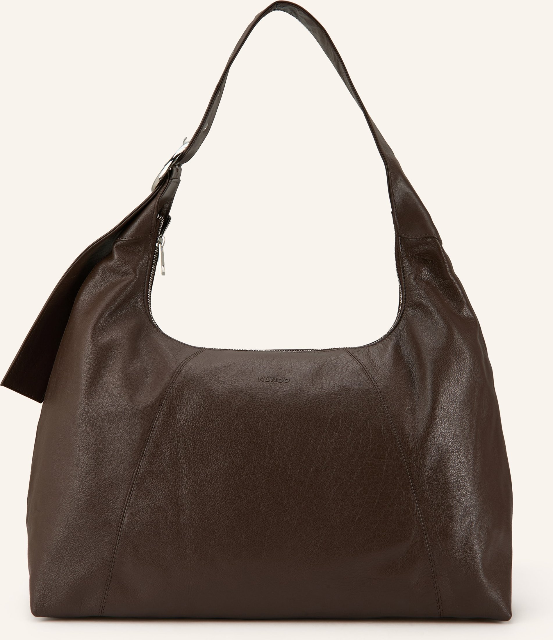 Núnoo Schultertasche Maxi Dandy Buckle Mountain braun