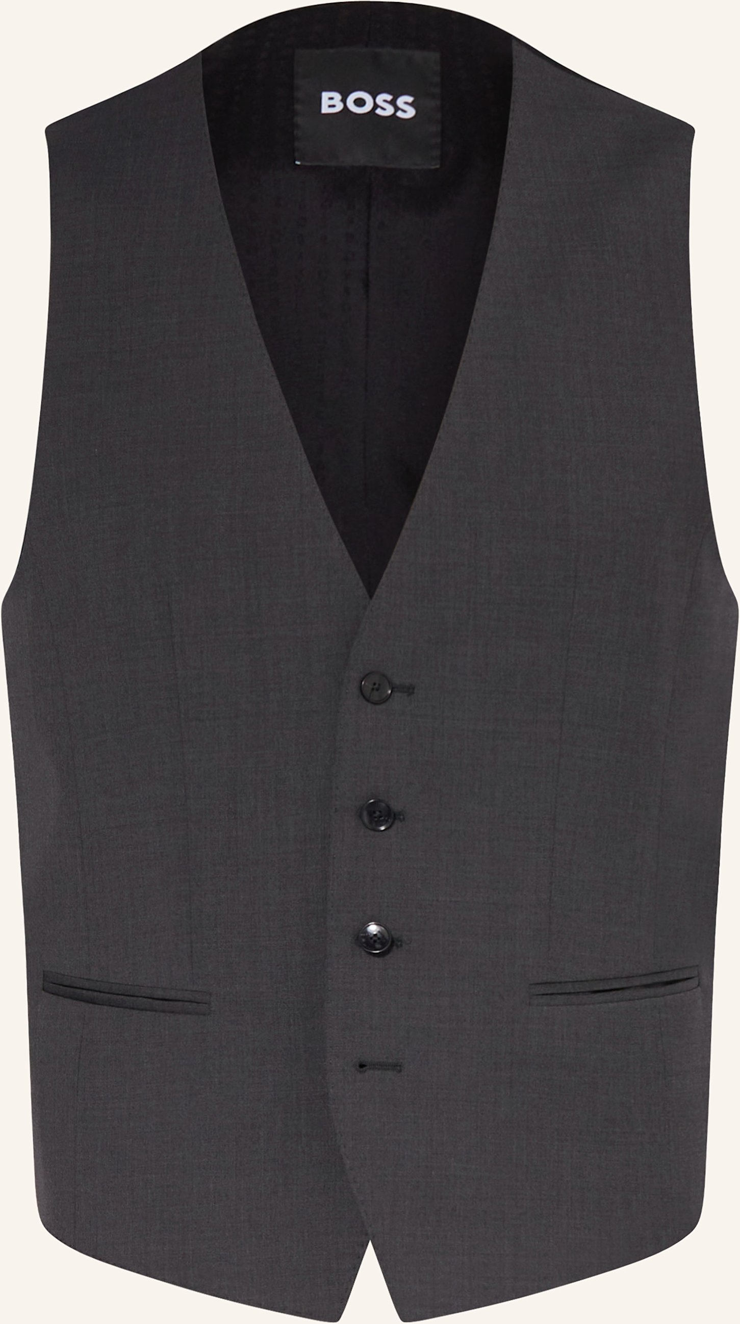 Boss Anzugweste Huge Slim Fit grau