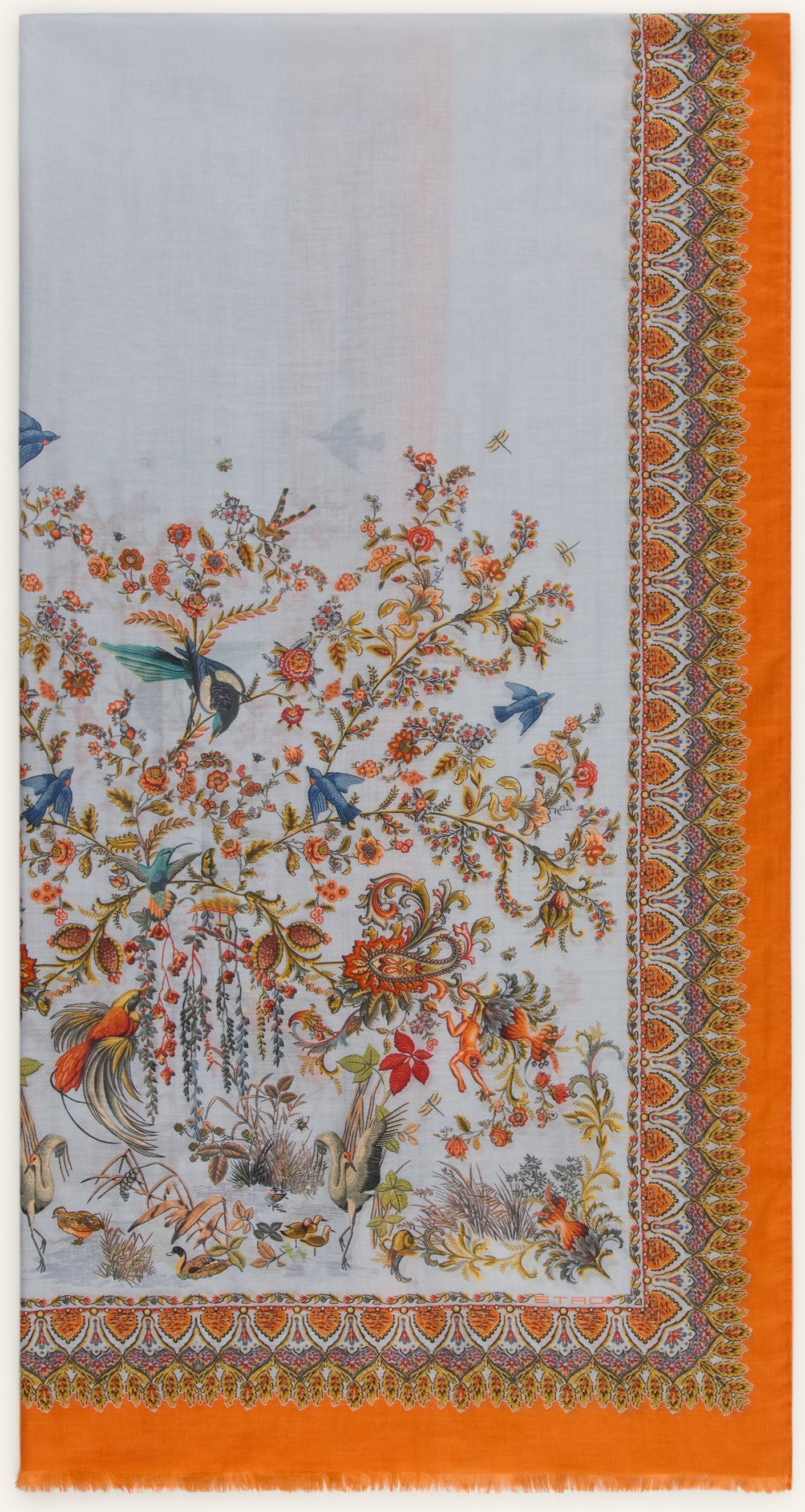 Etro Schal Boheme Mit Seide orange