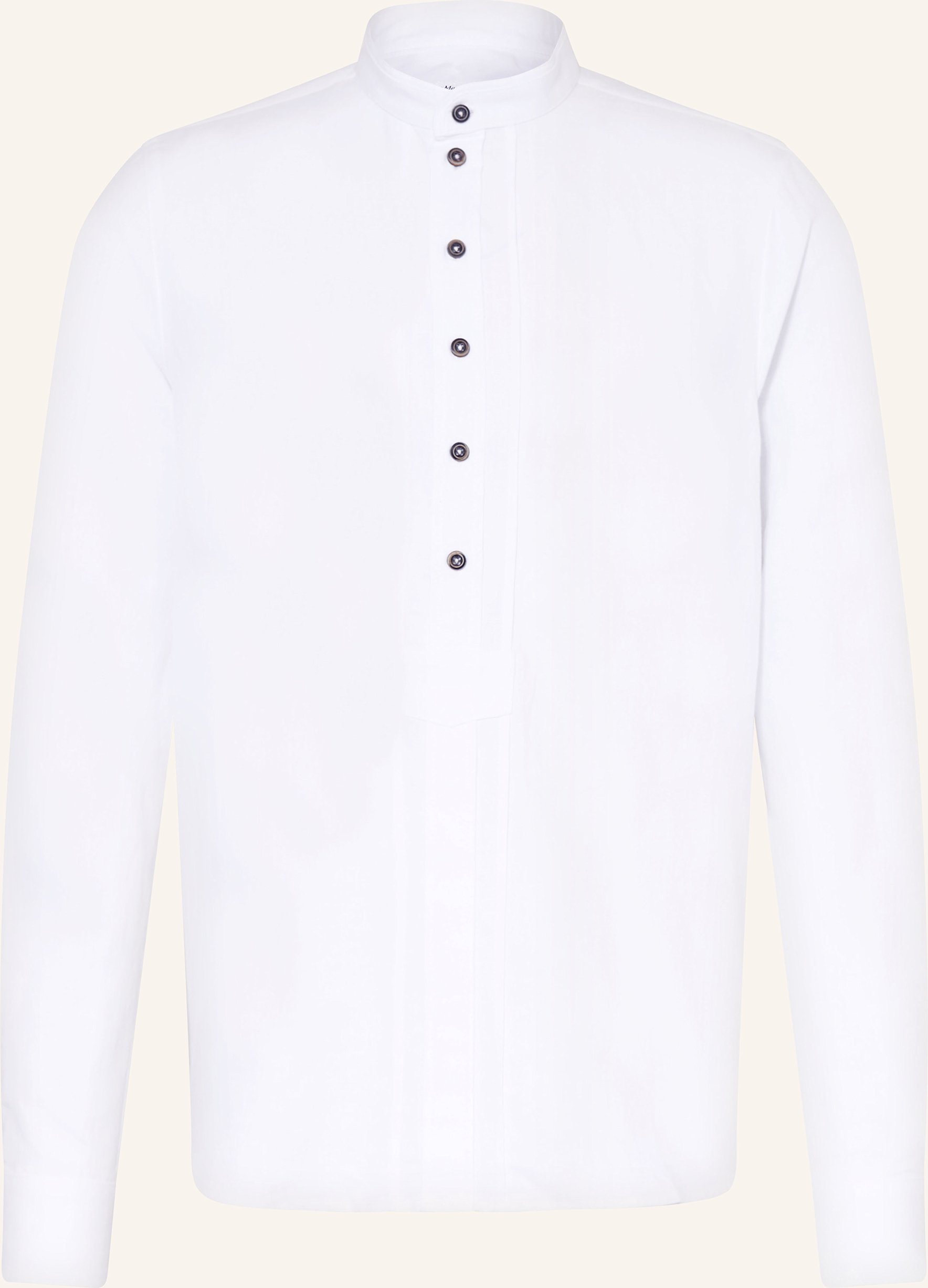 Grasegger Trachtenhemd Kopeke Regular Fit Mit Leinen Und Stehkragen weiss