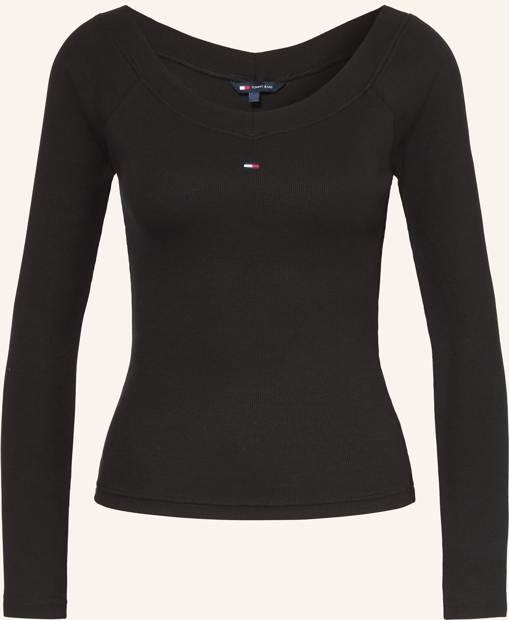 Tommy Jeans Off-Shoulder-Shirt schwarz