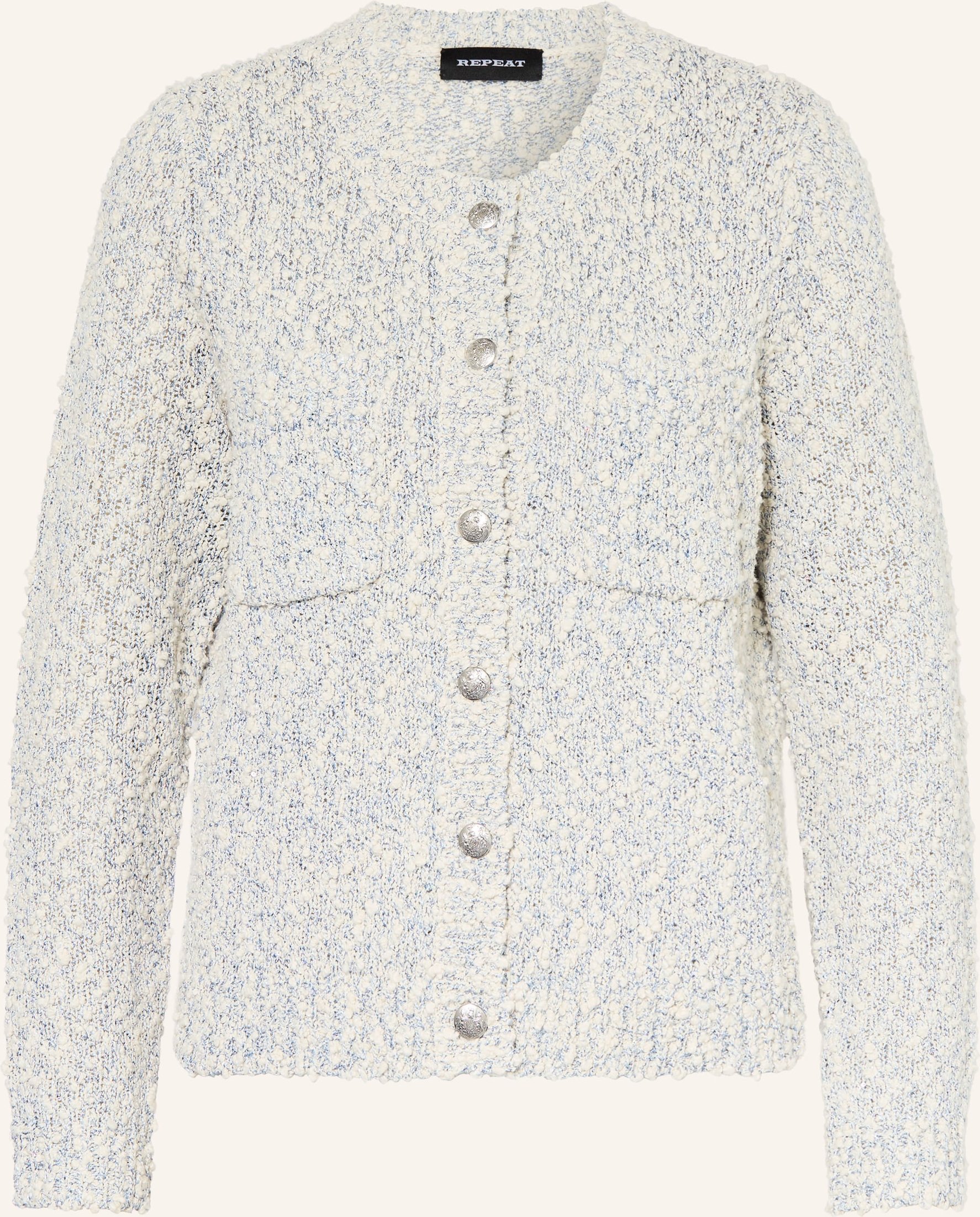 Repeat Strickjacke Mit Pailletten blau