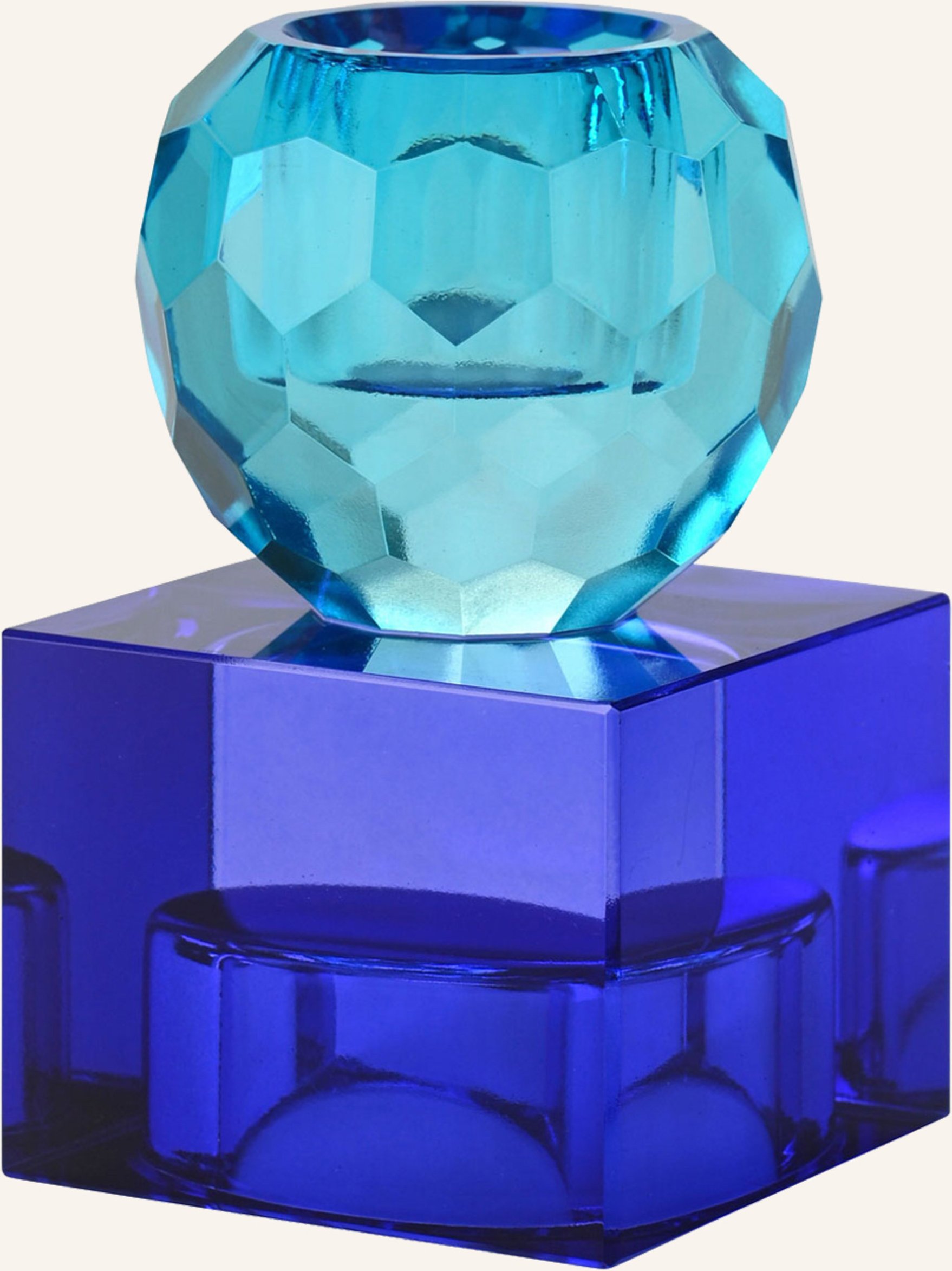 Thumbnail - Giftcompany Kerzenhalter Sari Kugel Cube blau