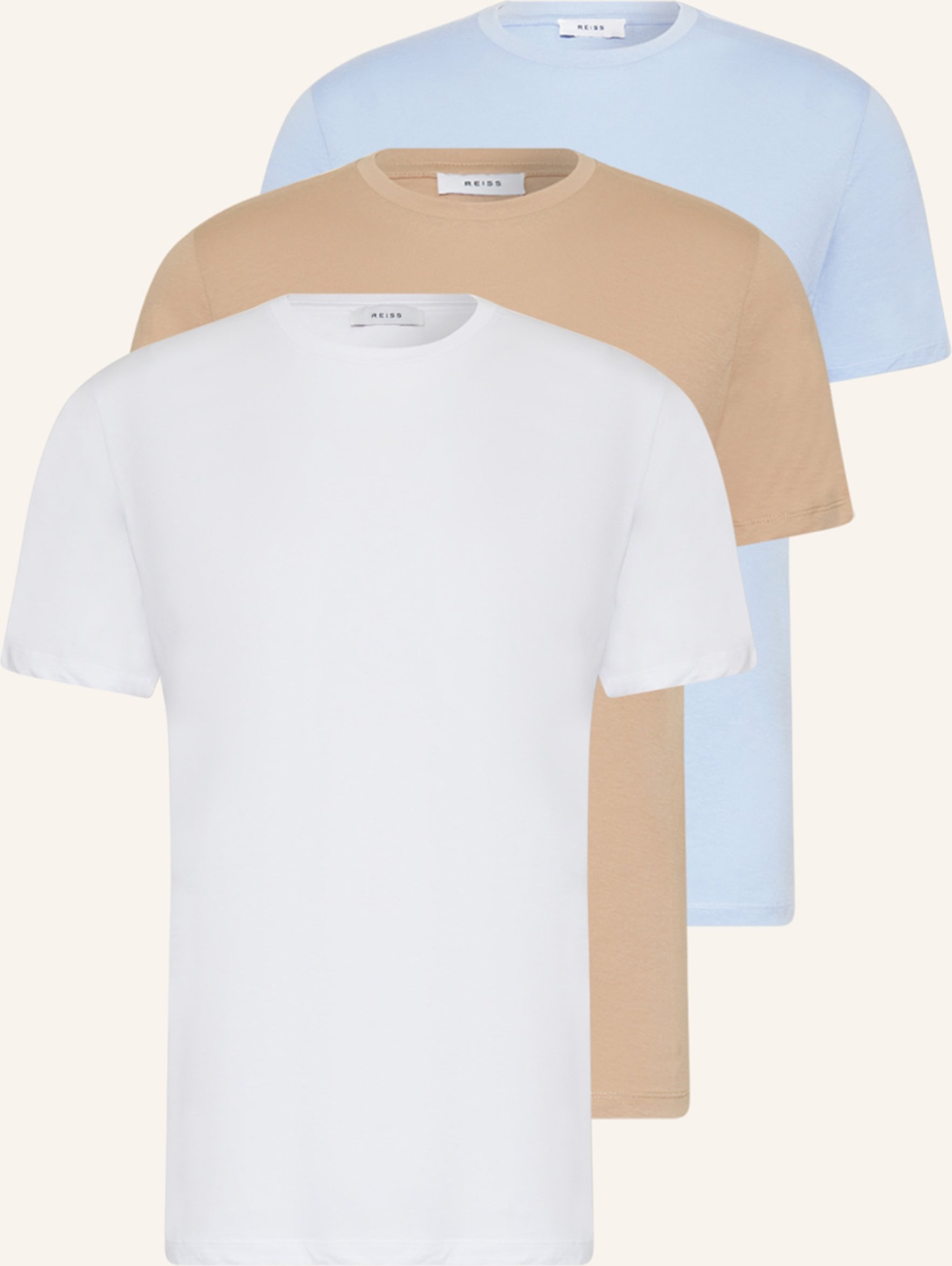 Reiss 3er-Pack T-Shirts Bless weiss