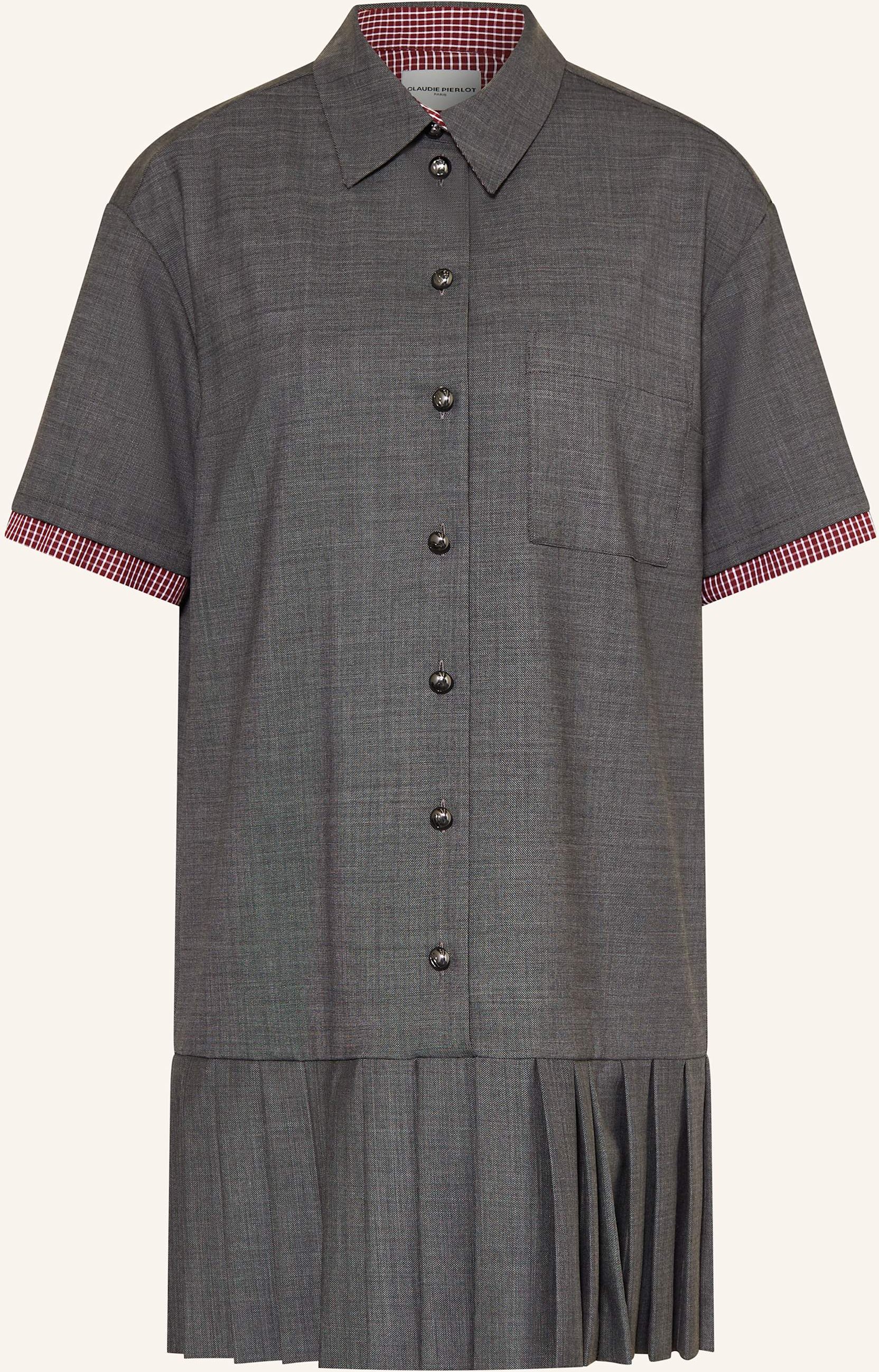 Claudie Pierlot Hemdblusenkleid grau