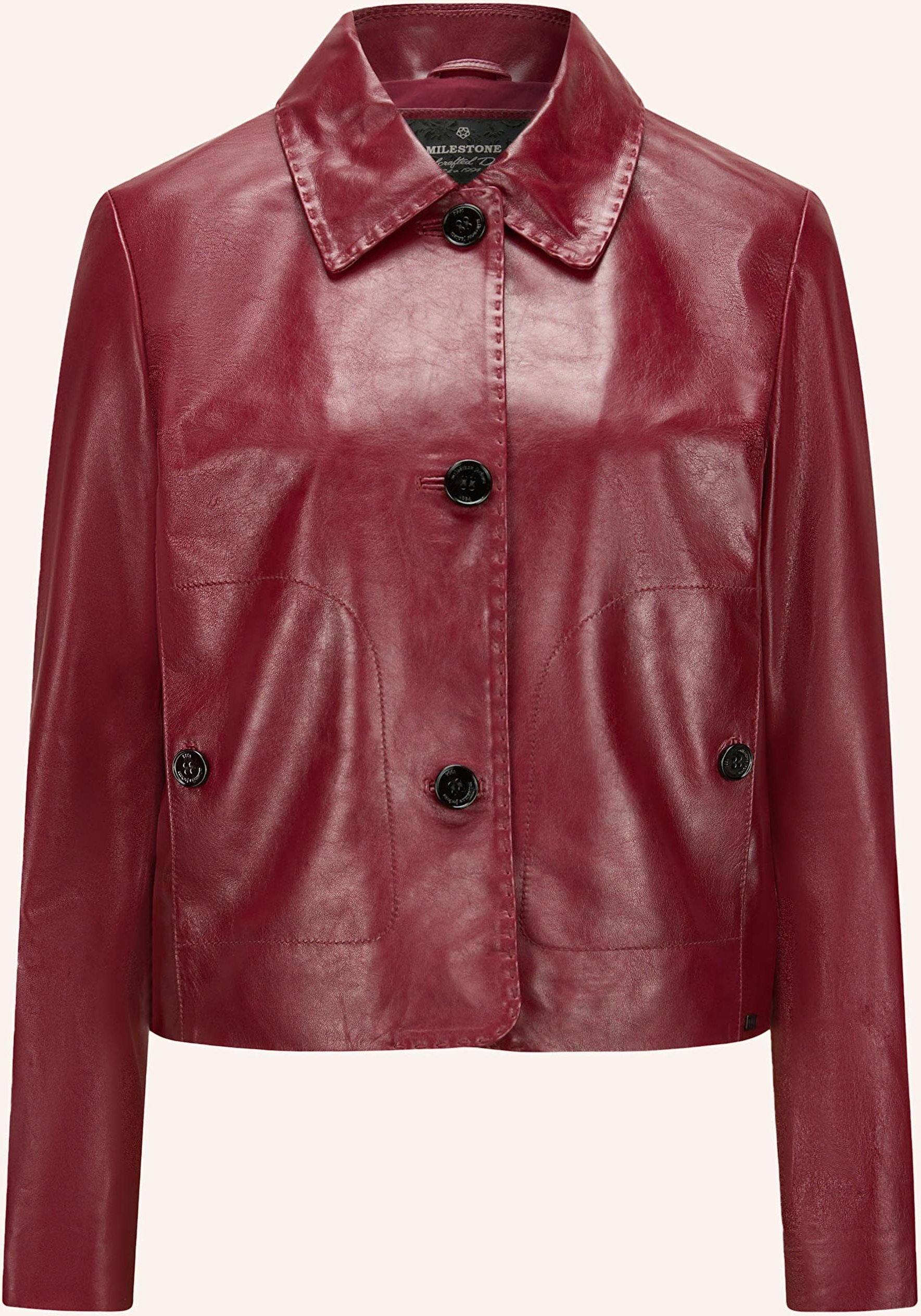 Thumbnail - Milestone Lederjacke Msdalila rot