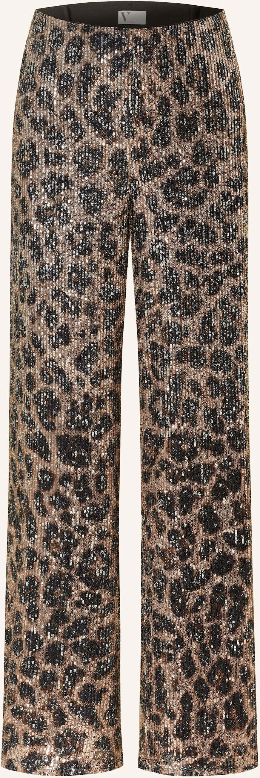 V By Vera Mont Marlenehose Mit Pailletten braun