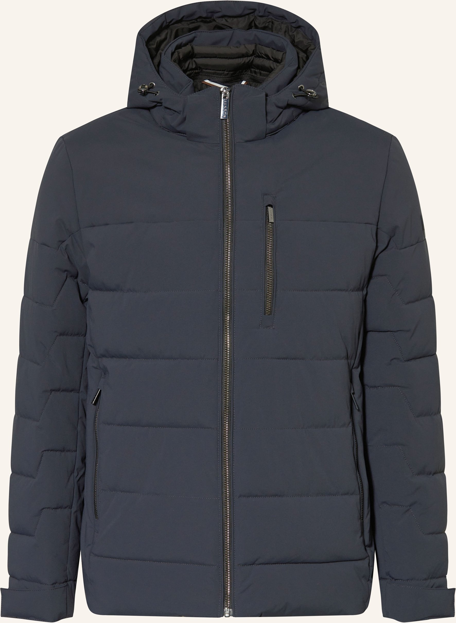 Bugatti Jacke Mit Herausnehmbarer Blende Und Abnehmbarer Kapuze blau