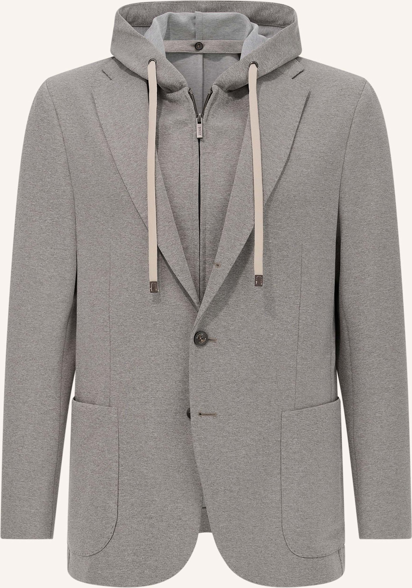 Boggi Milano Madison Sweatshirt Jacket In A Stretch Cotton Blend braun