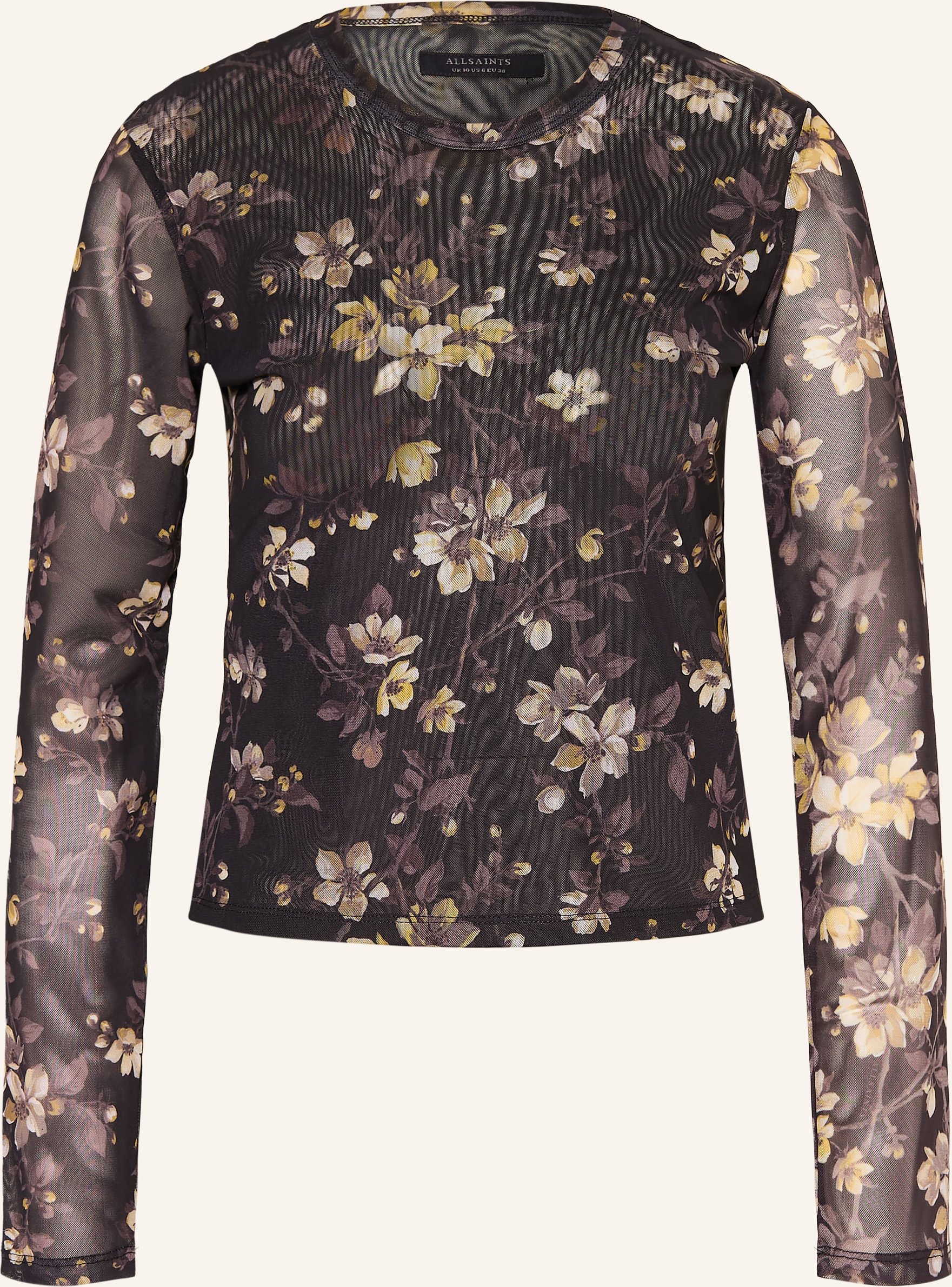 Allsaints Longsleeve Ellie Aus Mesh schwarz