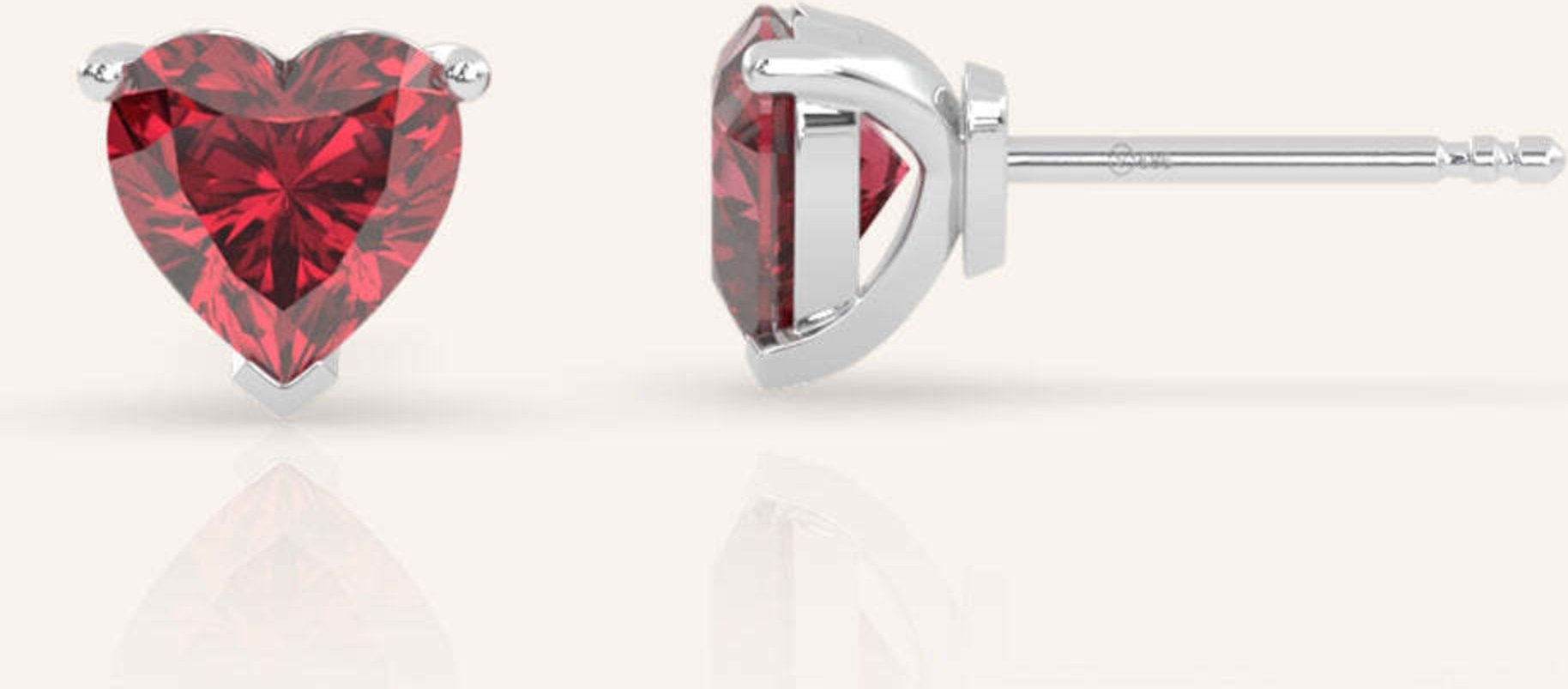 Veynou Ohrstecker Adore Aus 14 Karat Recyceltem Gold Und 2.70ct. Lab-Grown Rubin silber