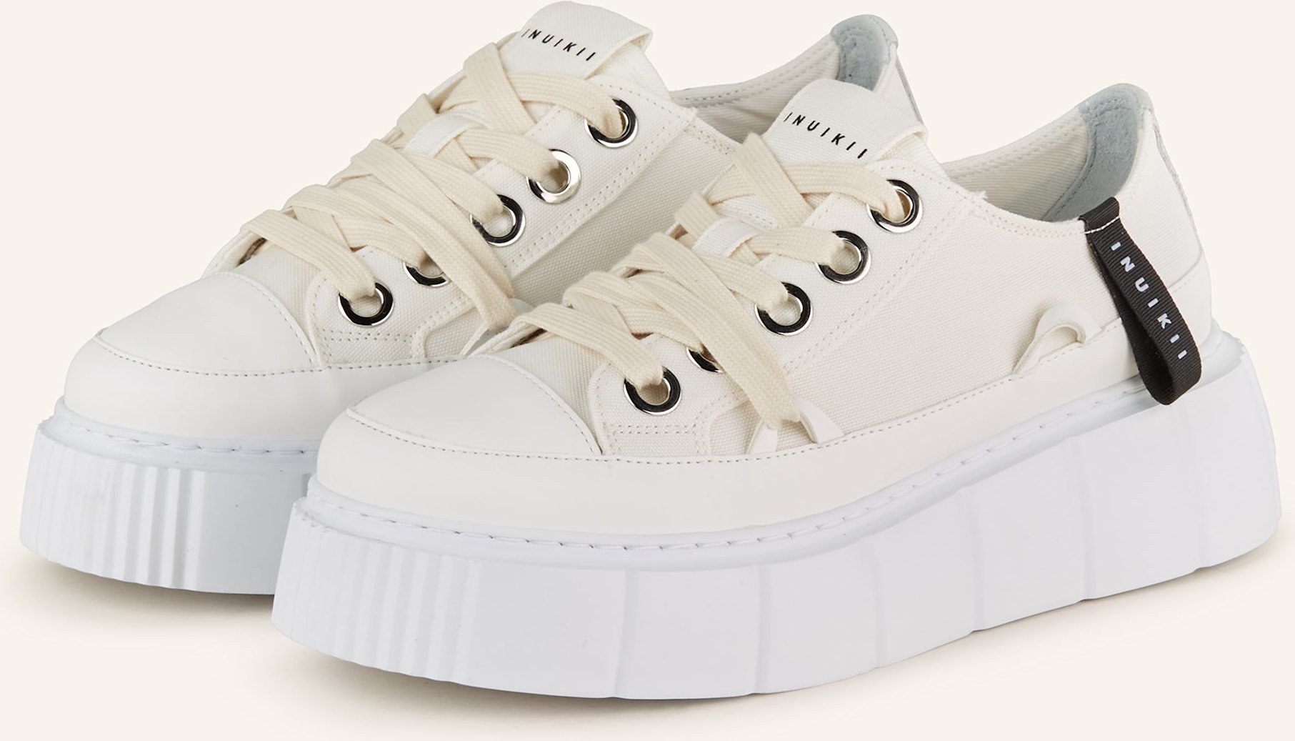 Inuikii Sneaker Matilda Canvas Low weiss