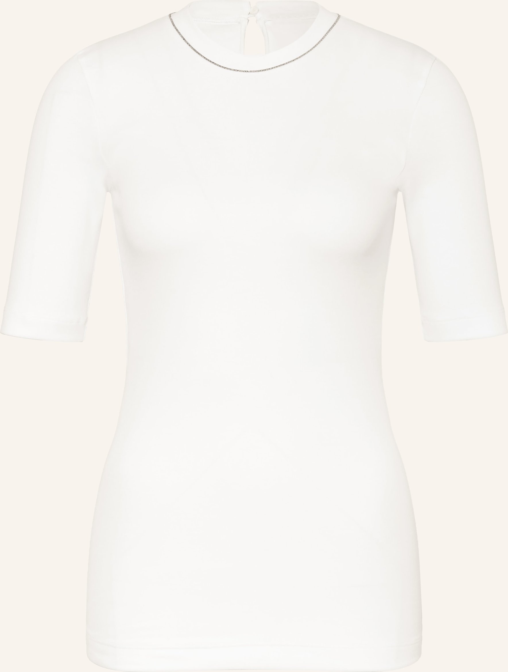 Brunello Cucinelli Strickshirt Mit Perlenbesatz weiss