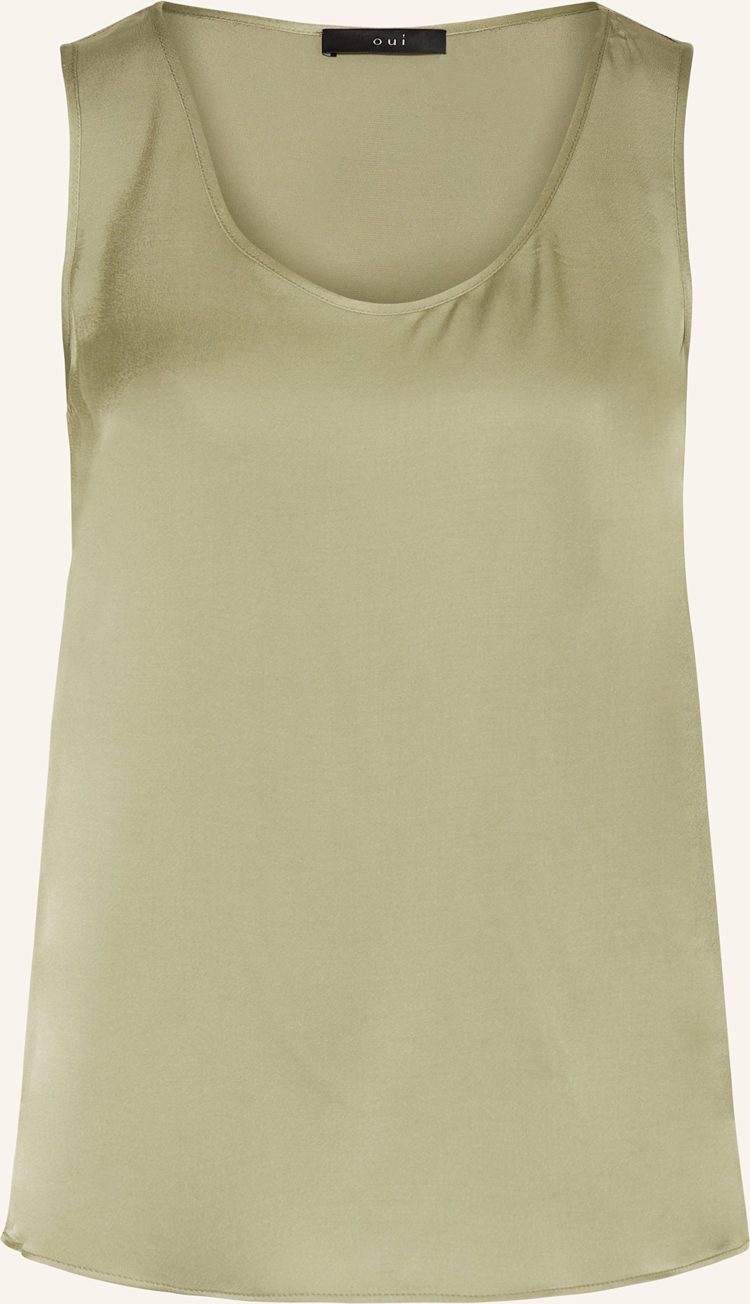 Oui Blusentop Aus Satin gruen