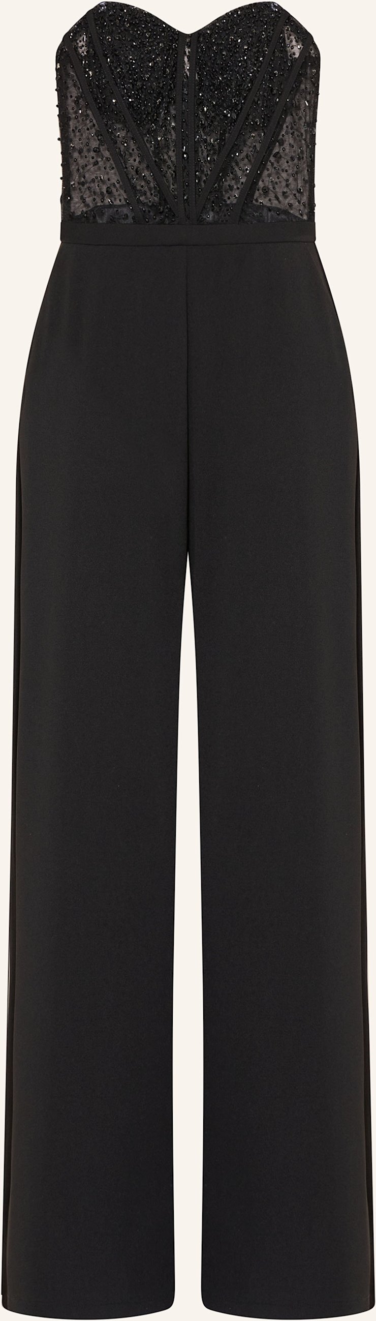 Thumbnail - Hey Kyla Off-Shoulder-Jumpsuit Mit Schmucksteinen schwarz