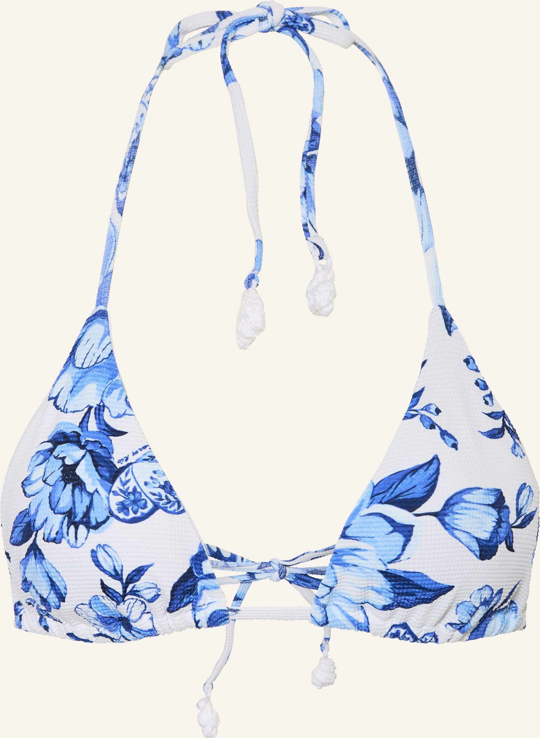 Farm Rio Triangel-Bikini-Top Porcelain Chita blau
