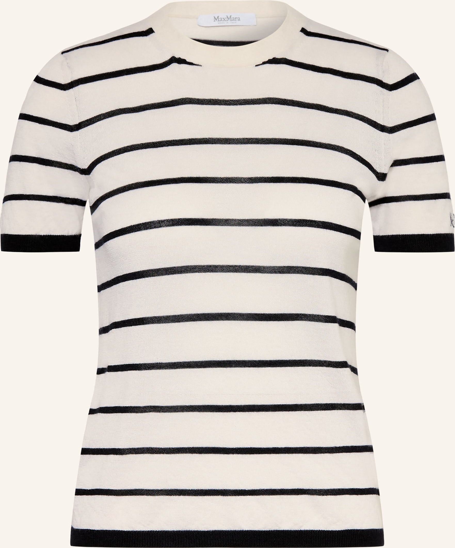 Max Mara Strickshirt Favetta Aus Cashmere Mit Seide weiss