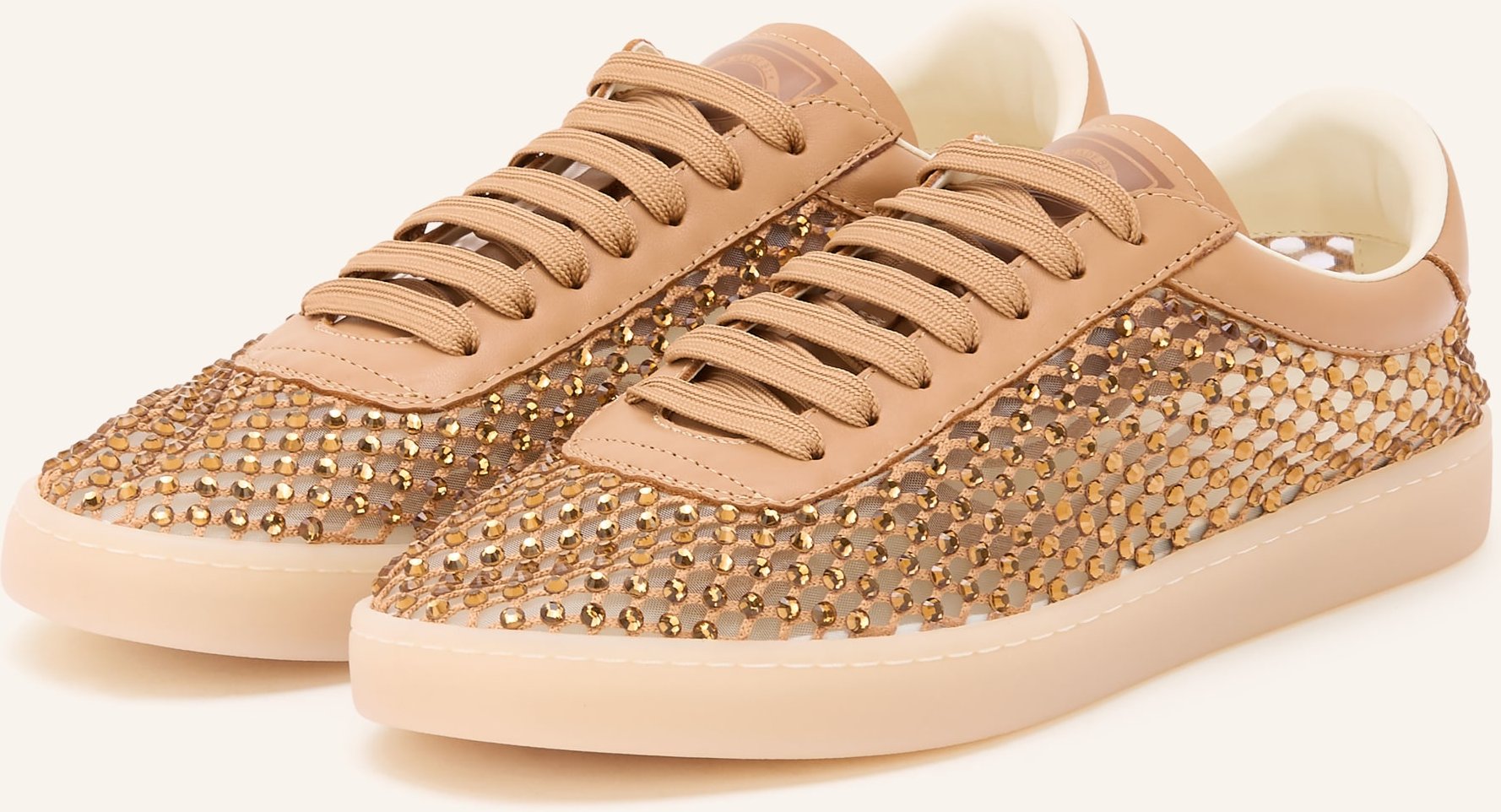 Back 70 Sneaker Smart Mit Schmucksteinen beige